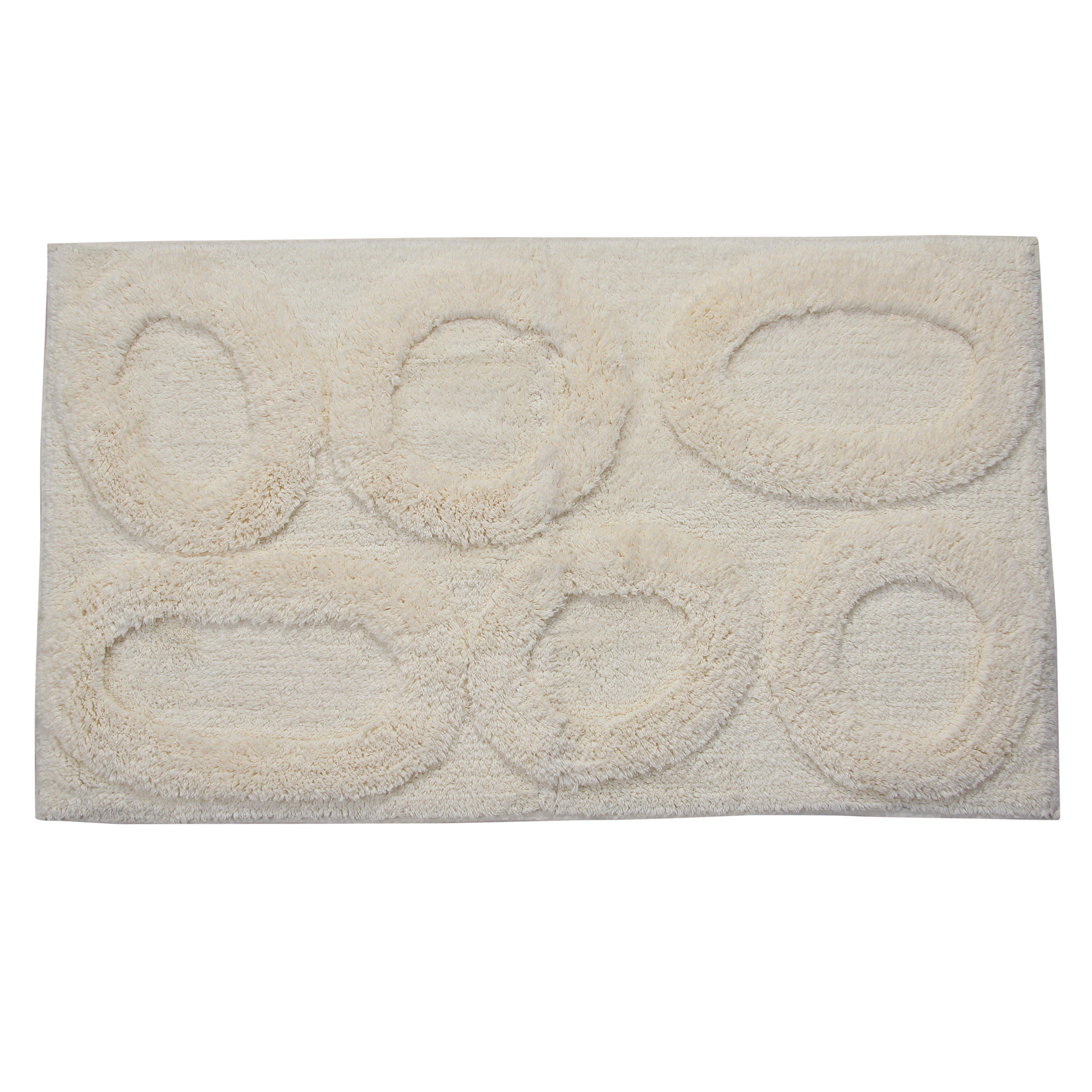 Textile Decor Castle 100 Cotton Pebble Spray Latex Back Bath Rug