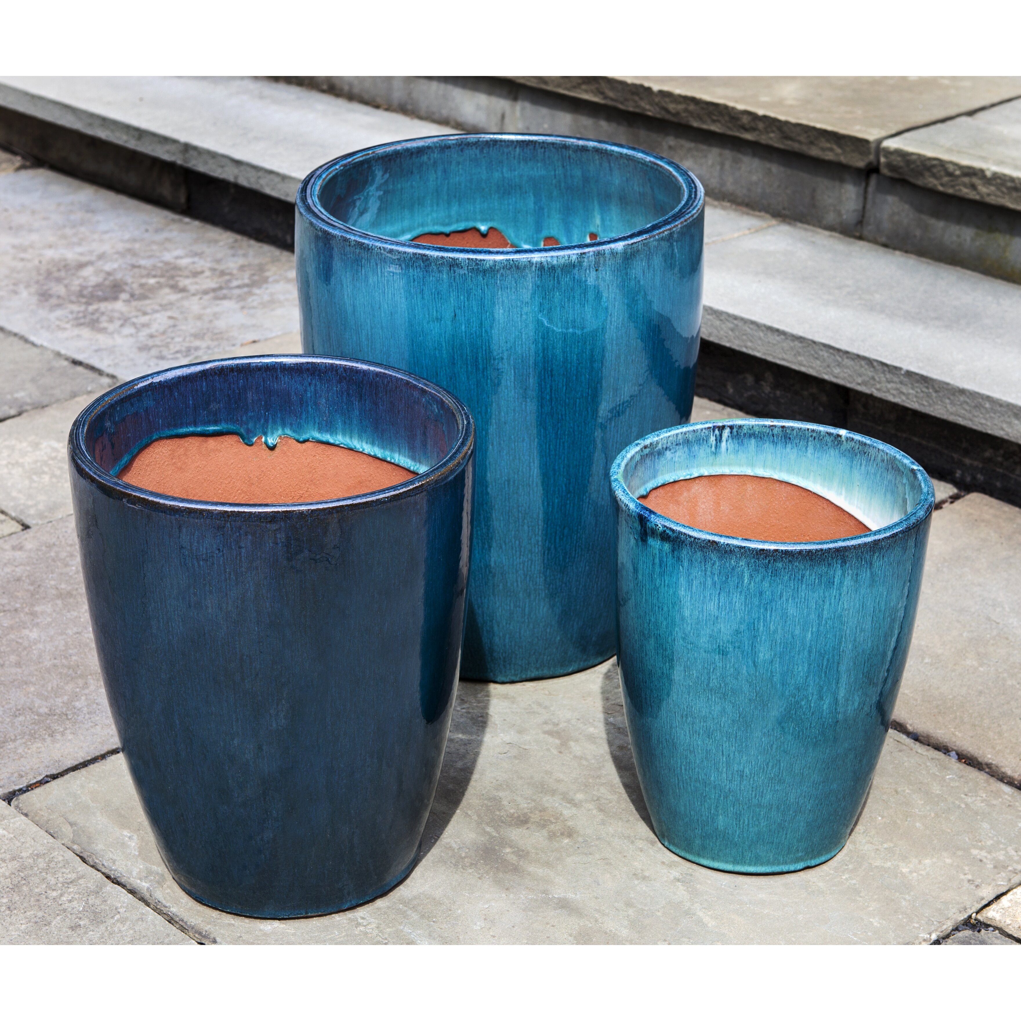 Campania International, Inc Element 3 Piece Round Pot Planter Set | Wayfair