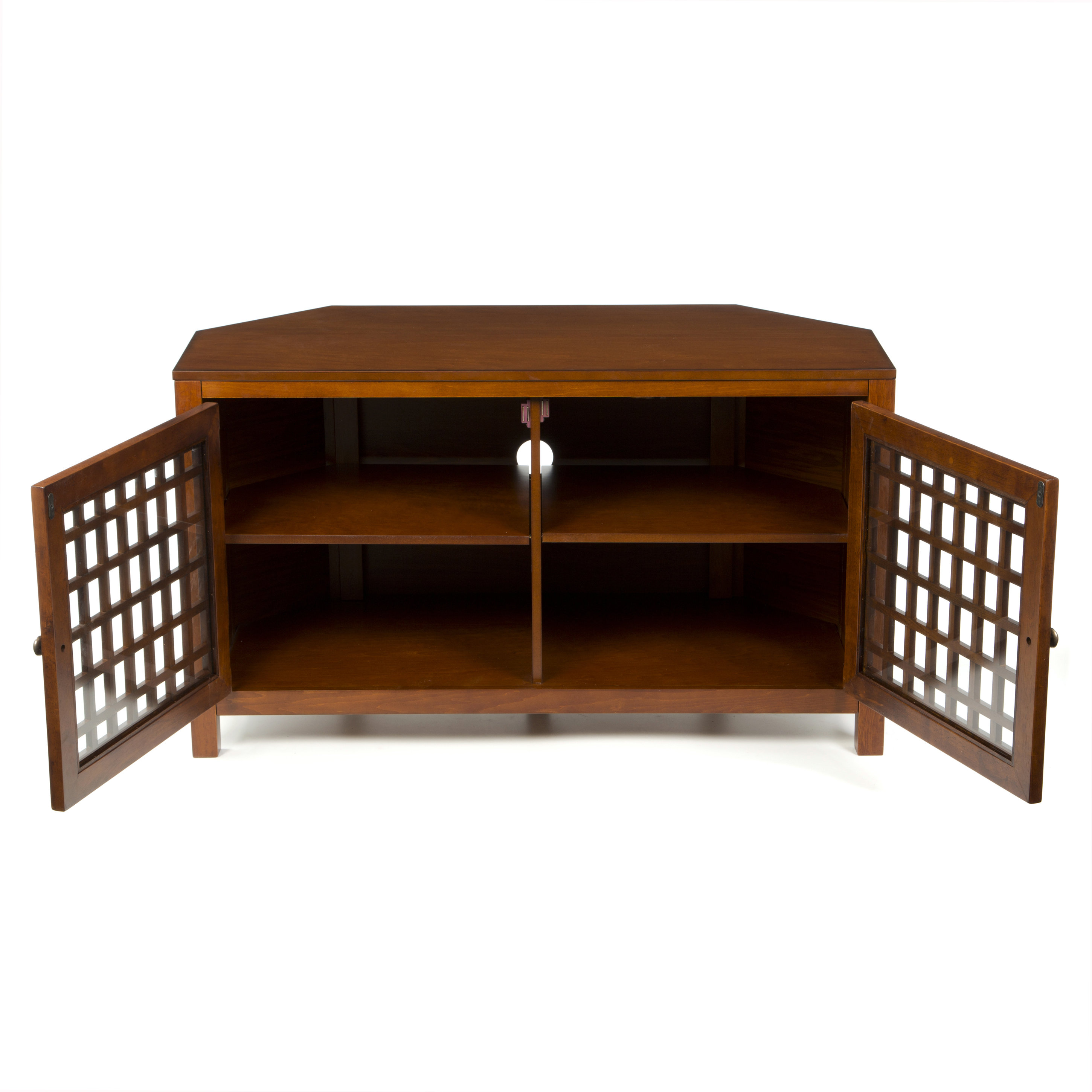 Red Barrel Studio Longnecker TV Stand in Walnut & Reviews Wayfair