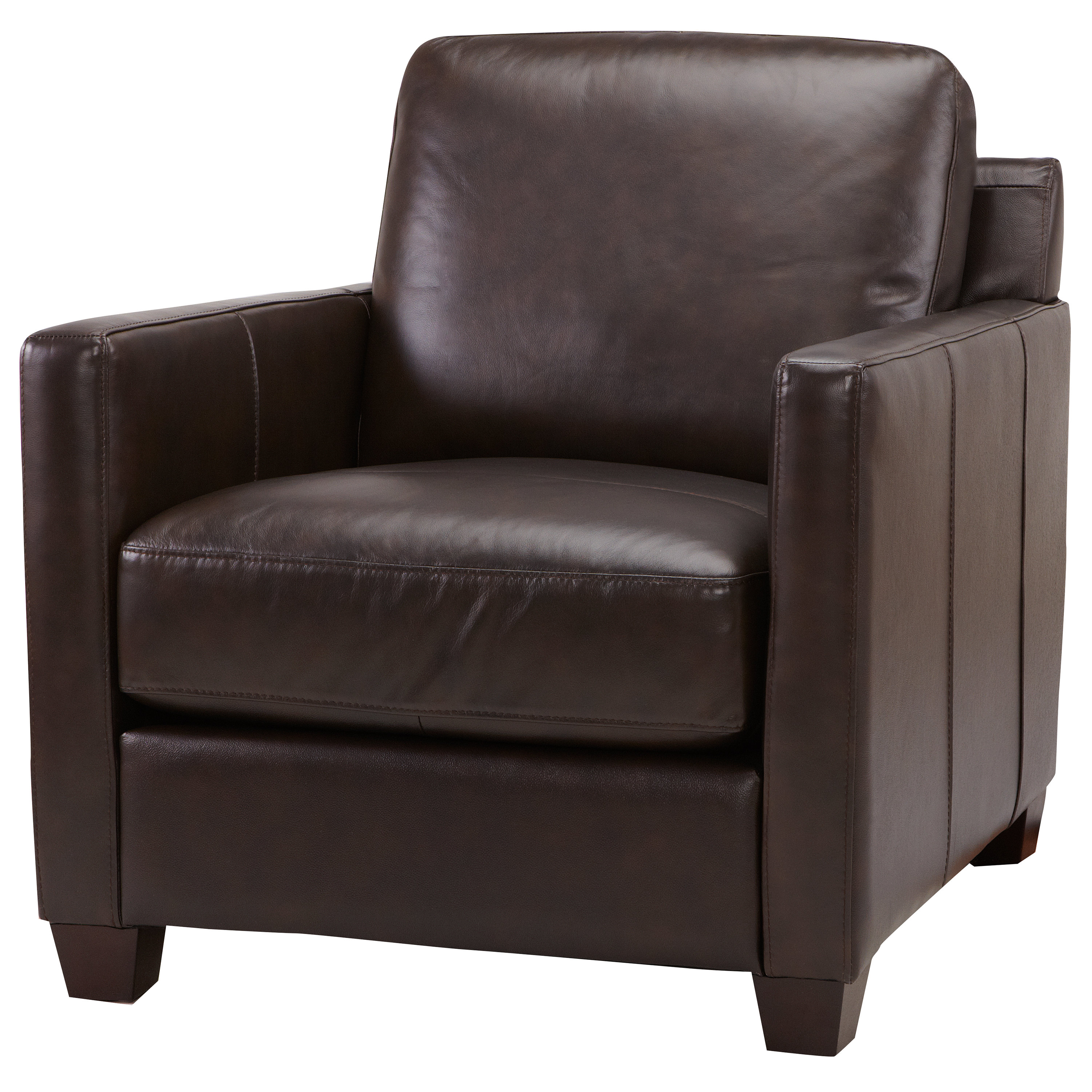 Red Barrel Studio Fifth Street Baxter Stationary Leather Arm Chair