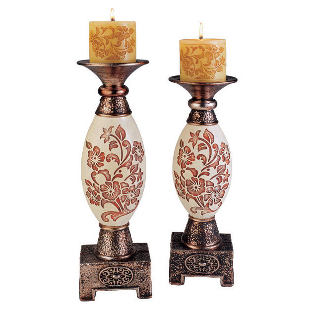 Sintechno Inc 2 Piece Floral Decorative Candlestick Set & Reviews Wayfair