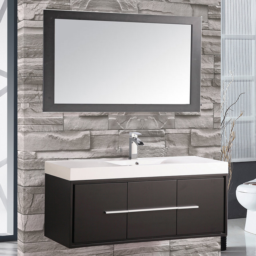 MTDVanities Cypress 48" Single Floating Bathroom Vanity Set with Mirror