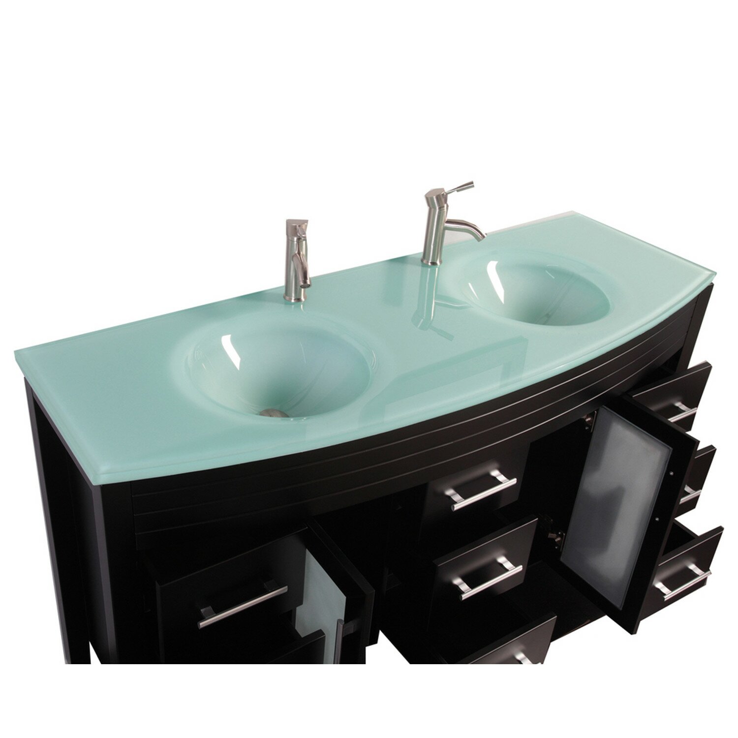 MTDVanities Figi 63" Double Sink Bathroom Vanity Set with ...