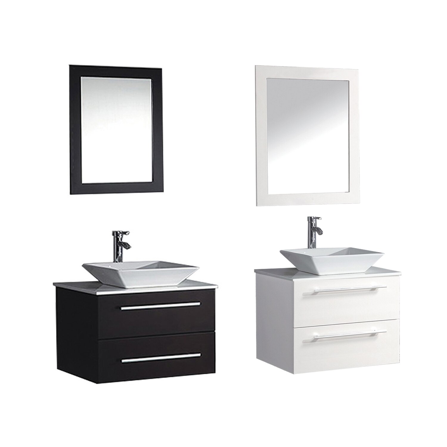 MTDVanities Malta 36" Single Sink Bathroom Vanity Set with Mirror