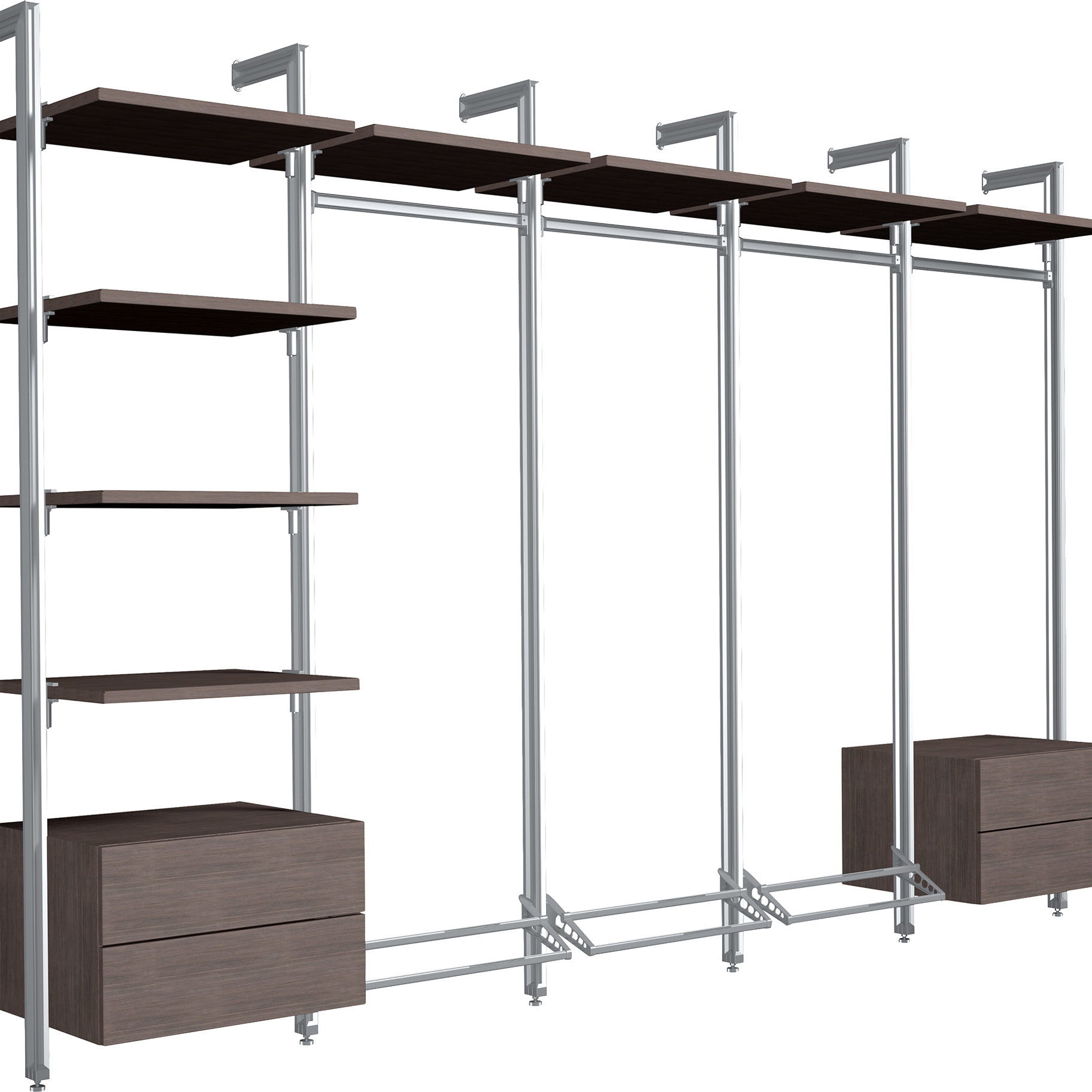 Space Pro Relax 127" Wide Closet System Wayfair