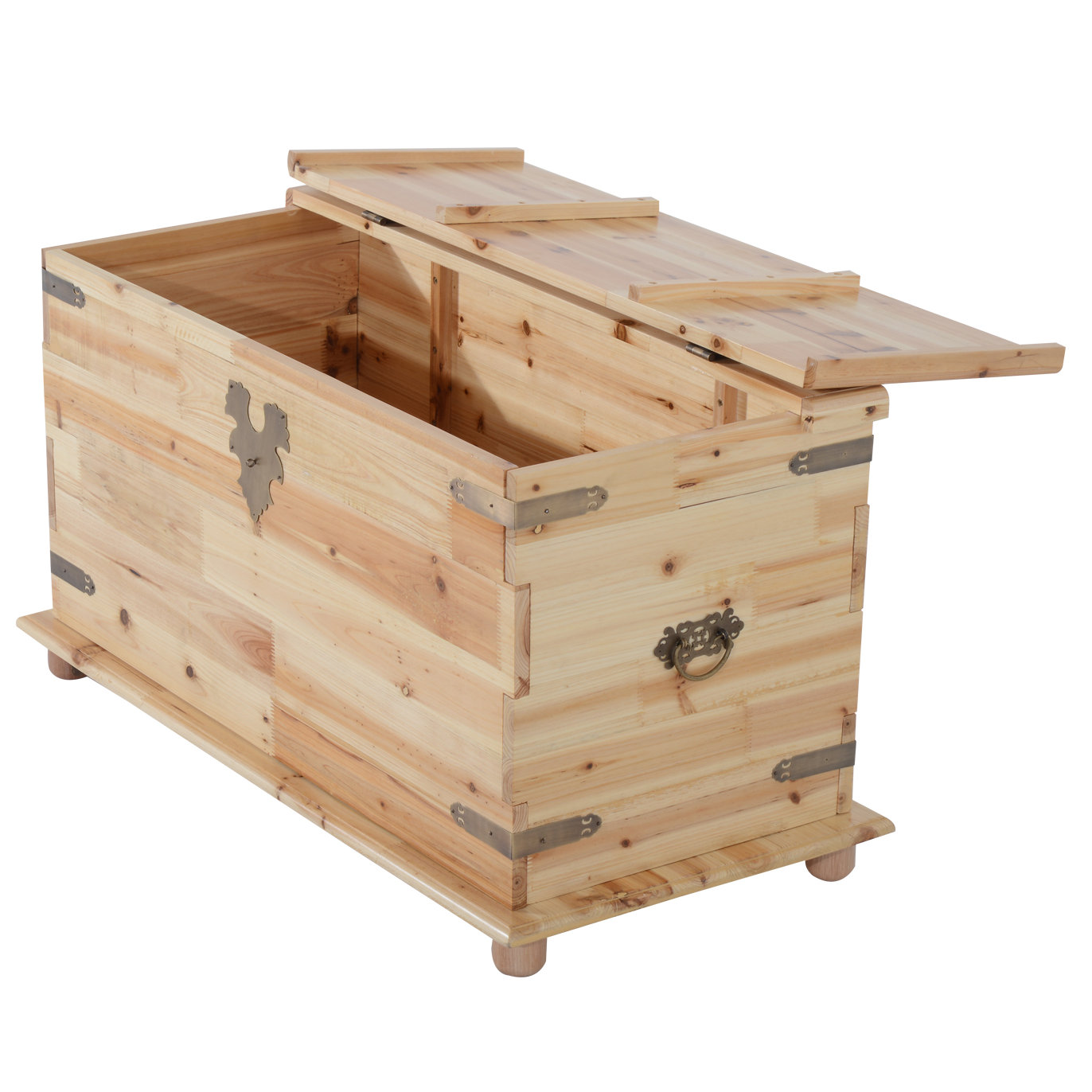 Large Craft Crate Chest Case Wooden Storage Box Wayfair UK