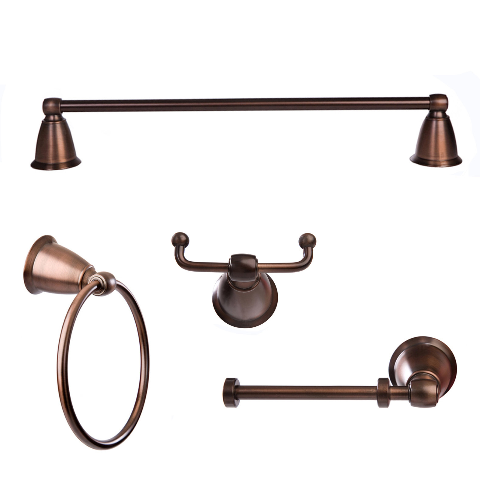 ARISTA Northland 4 Piece Wall Mounted Bathroom Hardware Set & Reviews
