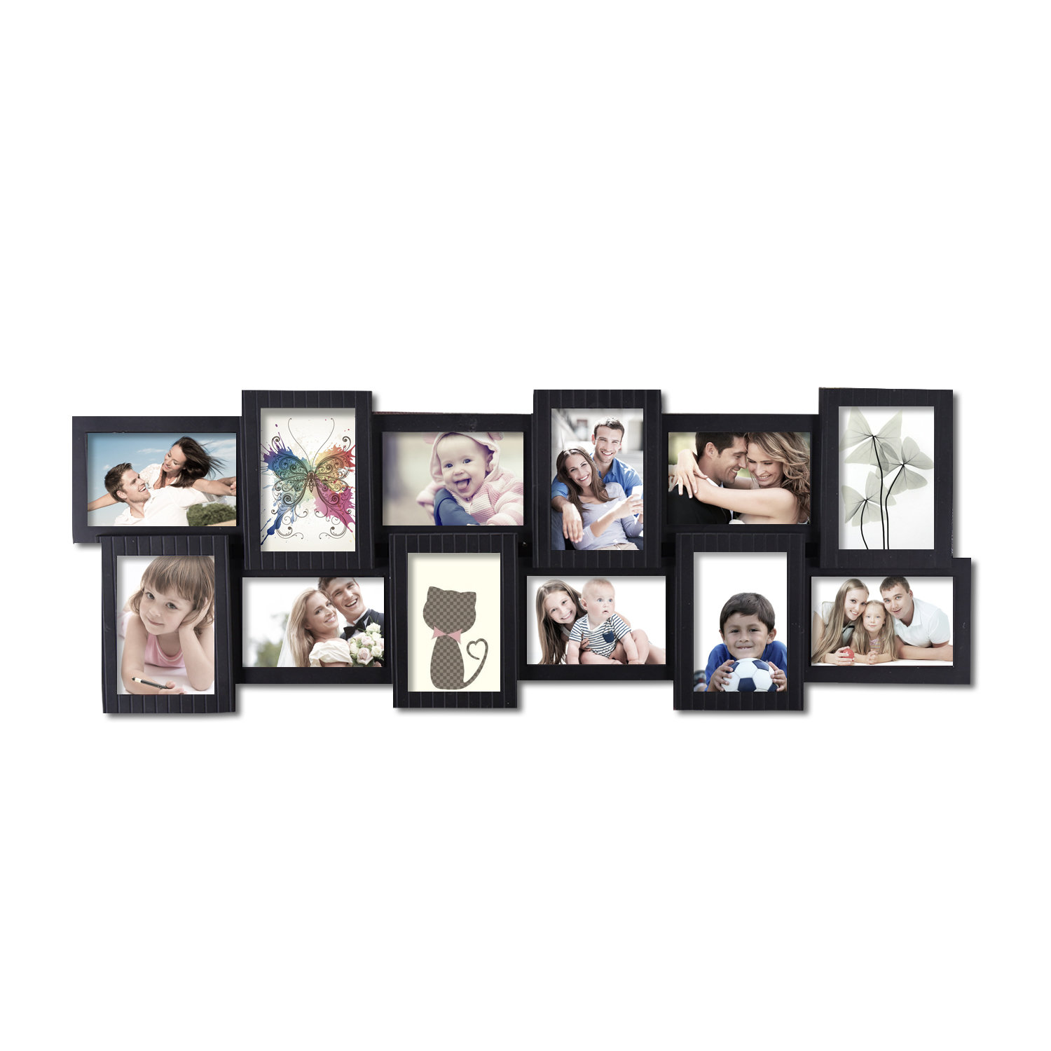 AdecoTrading 12 Opening Decorative Wall Hanging Collage Picture Frame