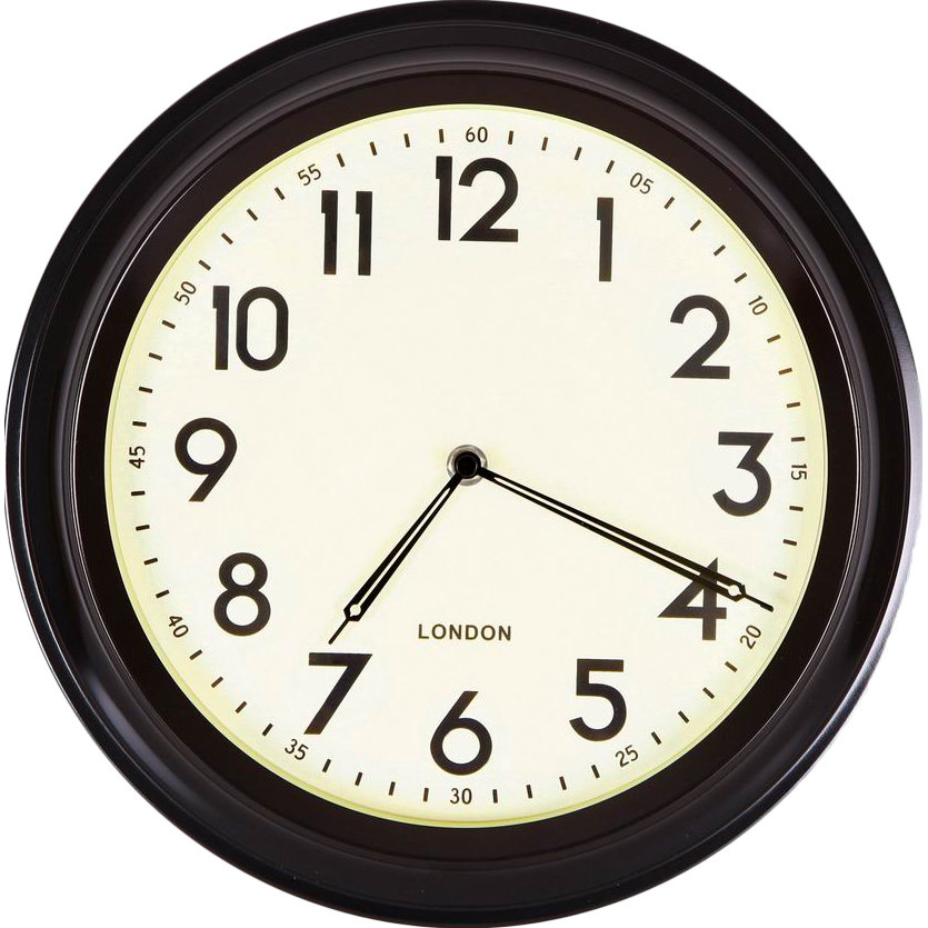 AdecoTrading 12" Basic Round Large Numbers Office Kitchen ...