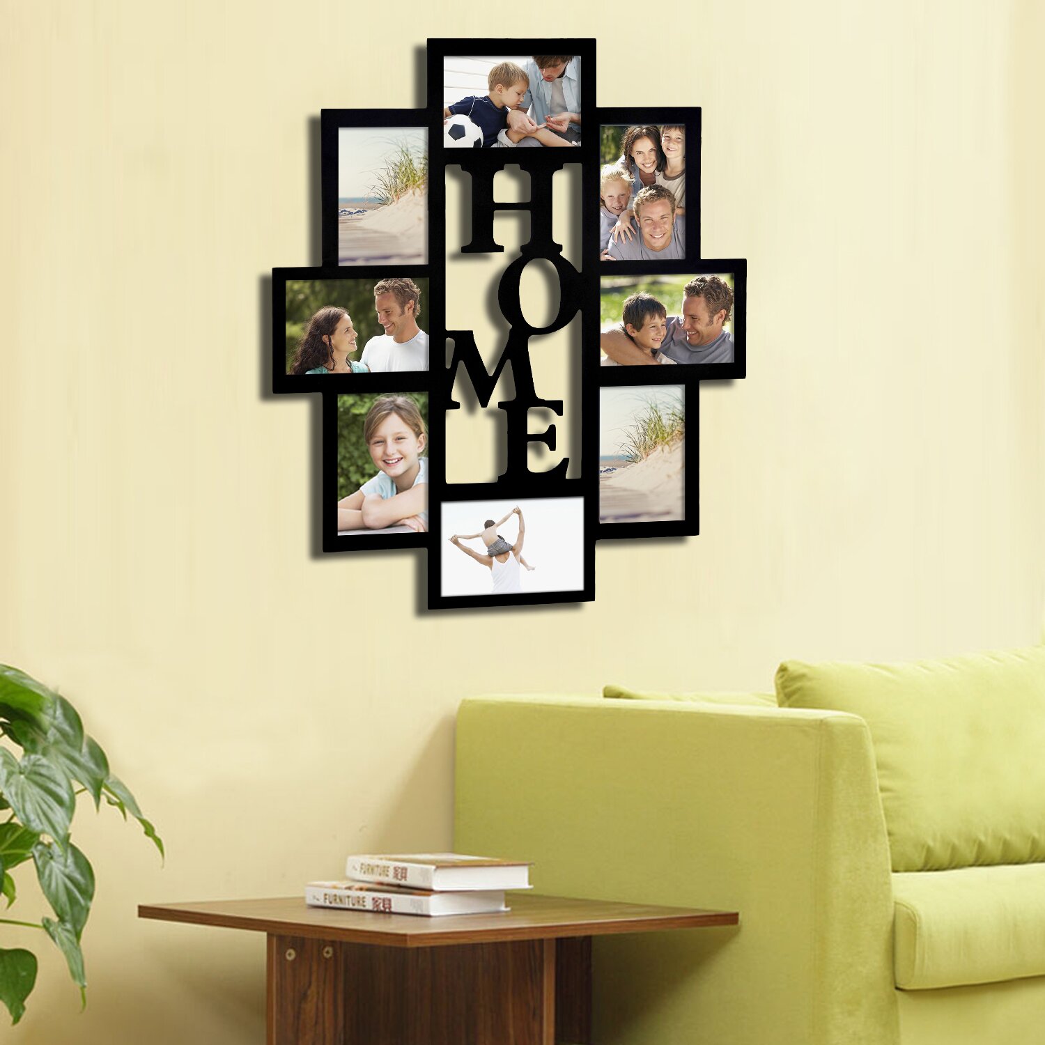 AdecoTrading 8 Opening Decorative "Home" Wall Hanging Collage Picture Frame | Wayfair