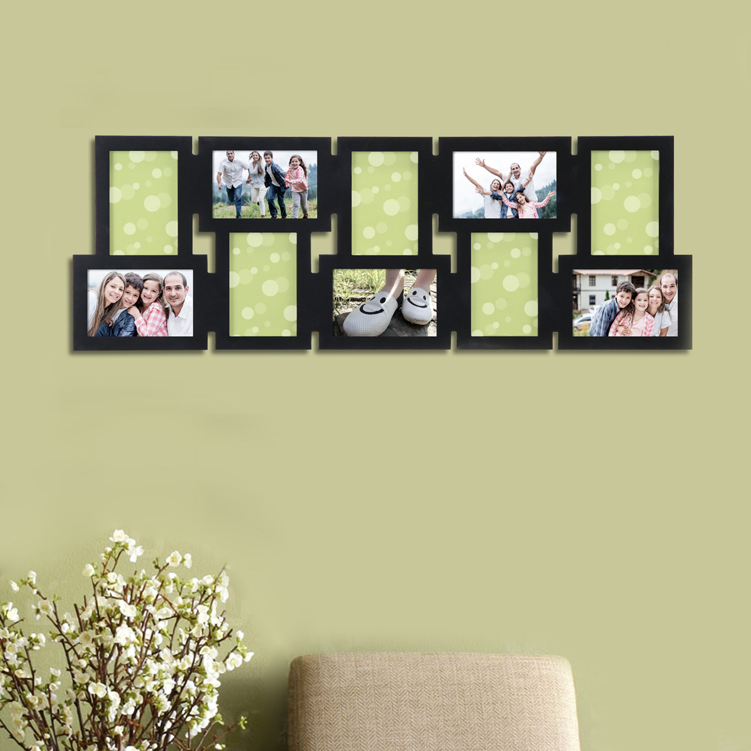 Adecotrading 10 Opening Decorative Interlocking Wall Hanging Collage 