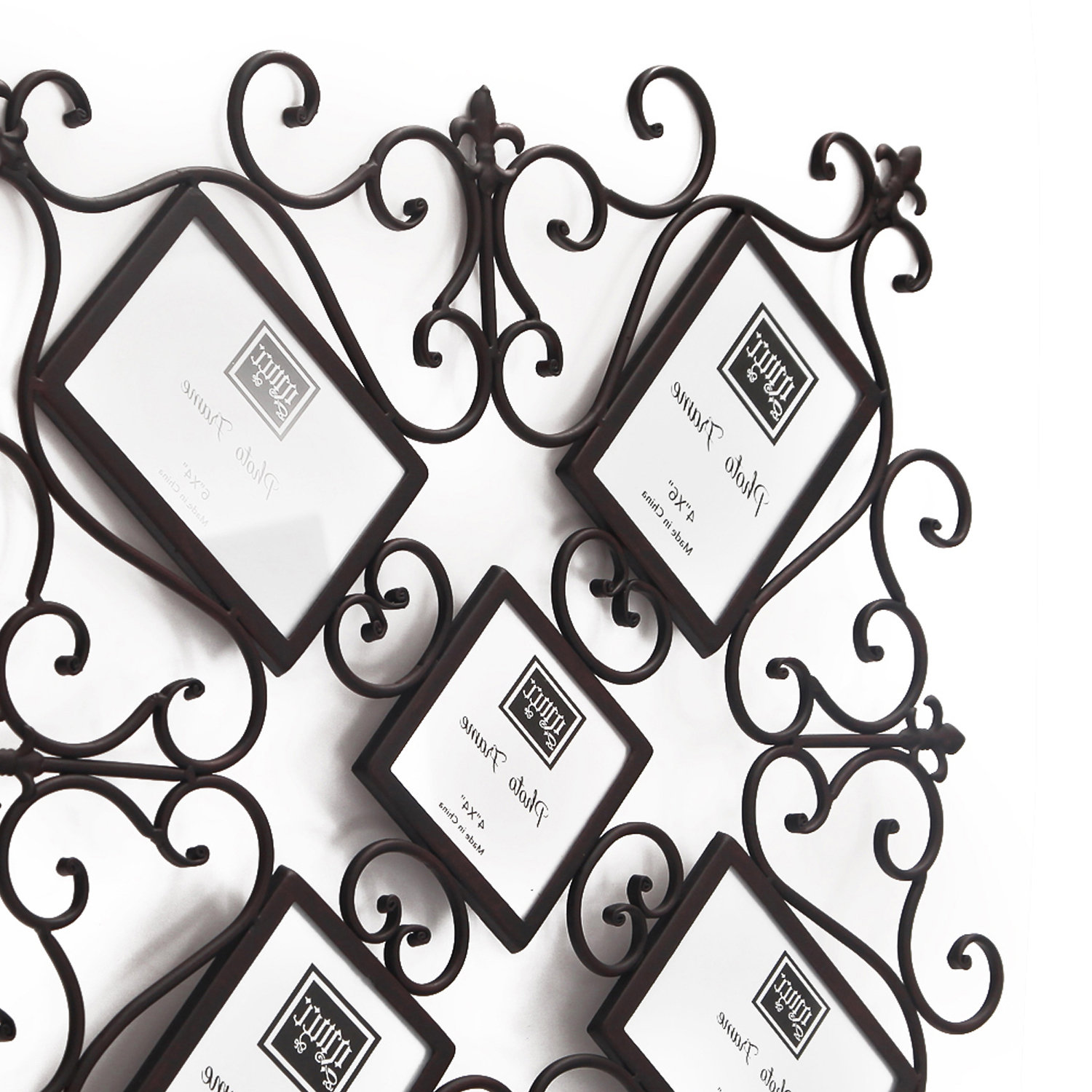 AdecoTrading 5 Opening Decorative Iron Metal Wall Hanging Collage