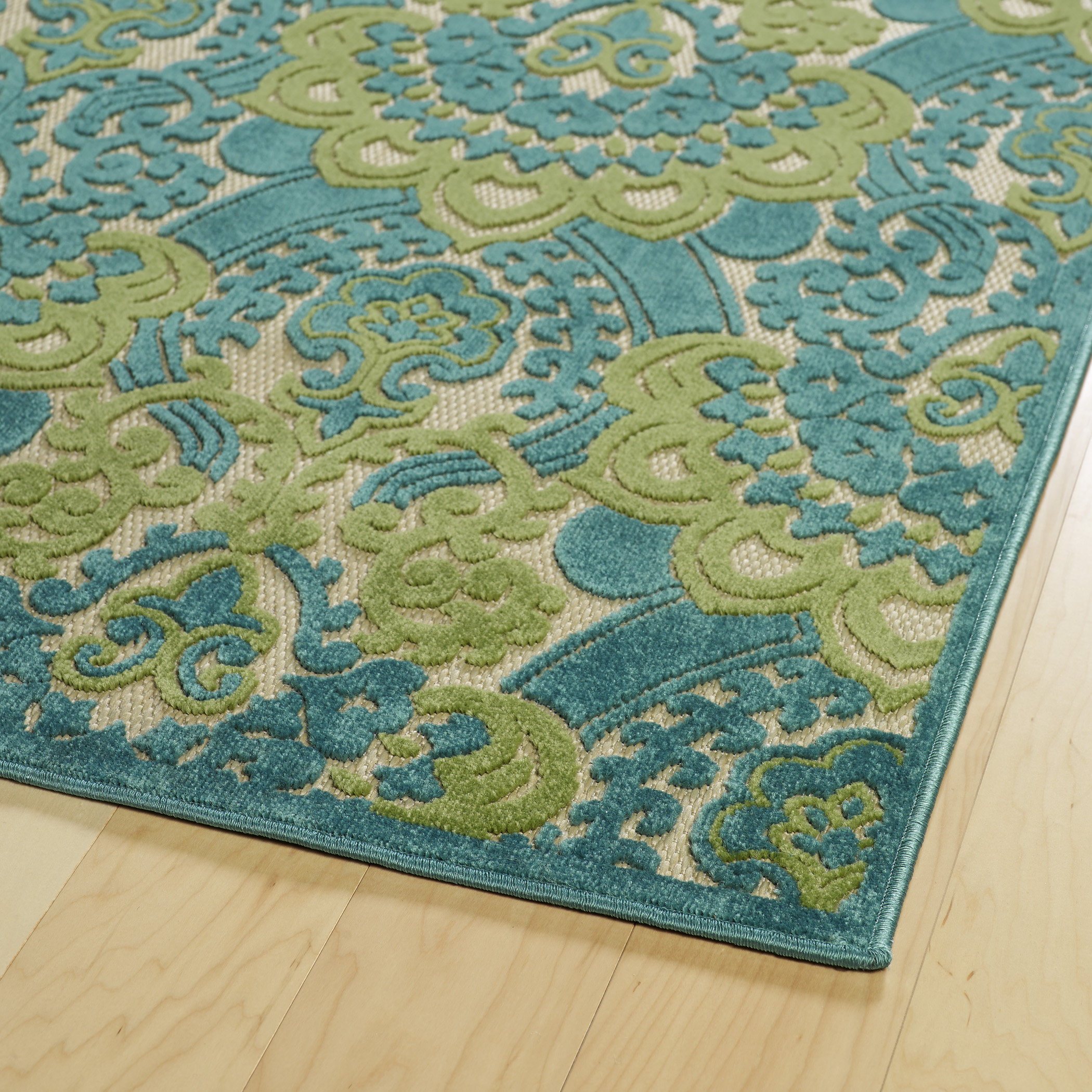 Kaleen A Breath of Fresh Air Blue Indoor/Outdoor Area Rug & Reviews