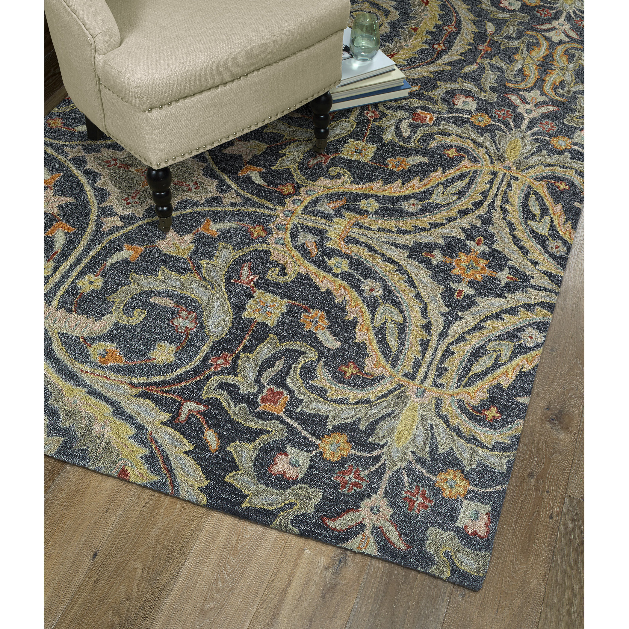 Kaleen Helena Pewter Area Rug & Reviews | Wayfair