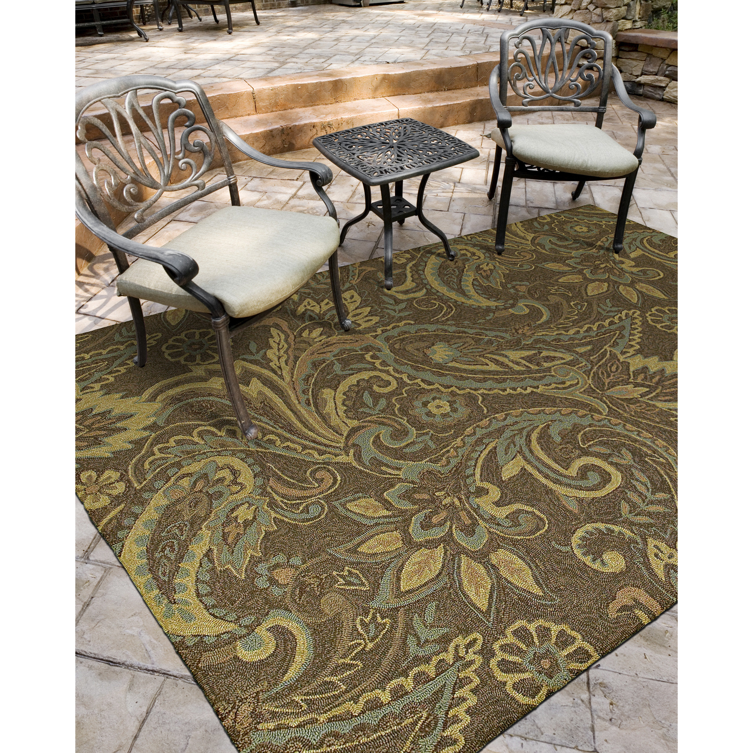 Kaleen Home & Porch Rivers End Mocha Indoor/Outdoor Area Rug & Reviews
