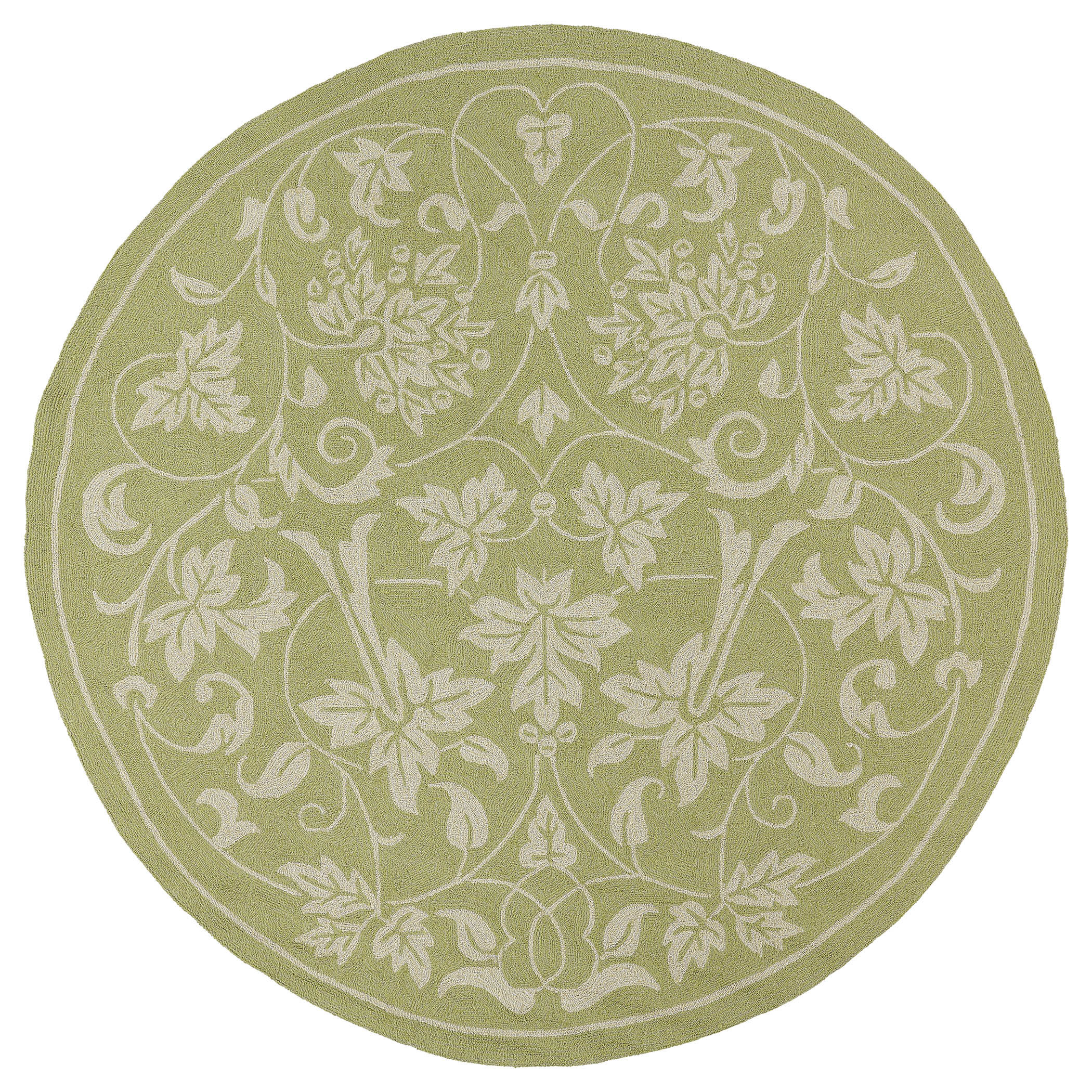 Kaleen Home and Porch Presley Celery Floral Outdoor/Indoor Area Rug