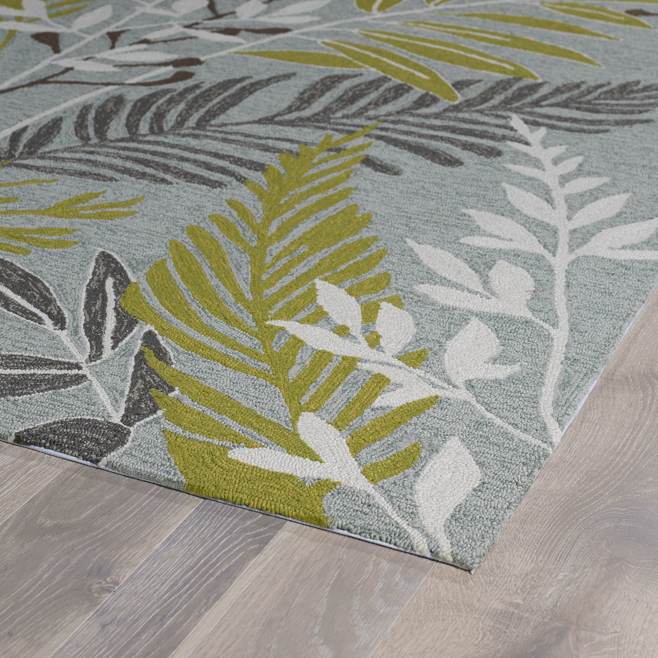 Kaleen Home and Porch HandTufted Wasabi Green/Grey Indoor/Outdoor Area