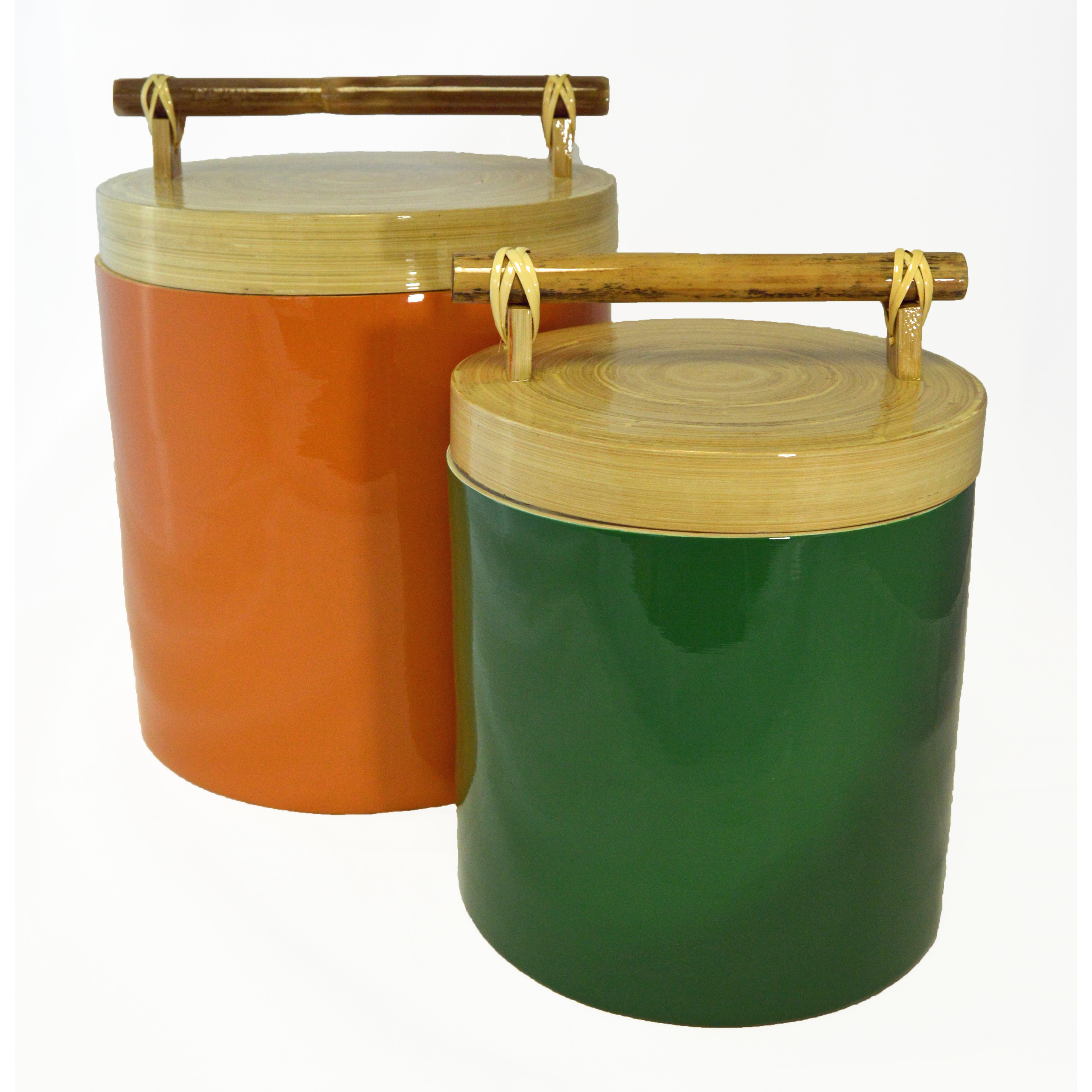 Bodhi Tree Collections 2Piece Bamboo Canister Set Wayfair