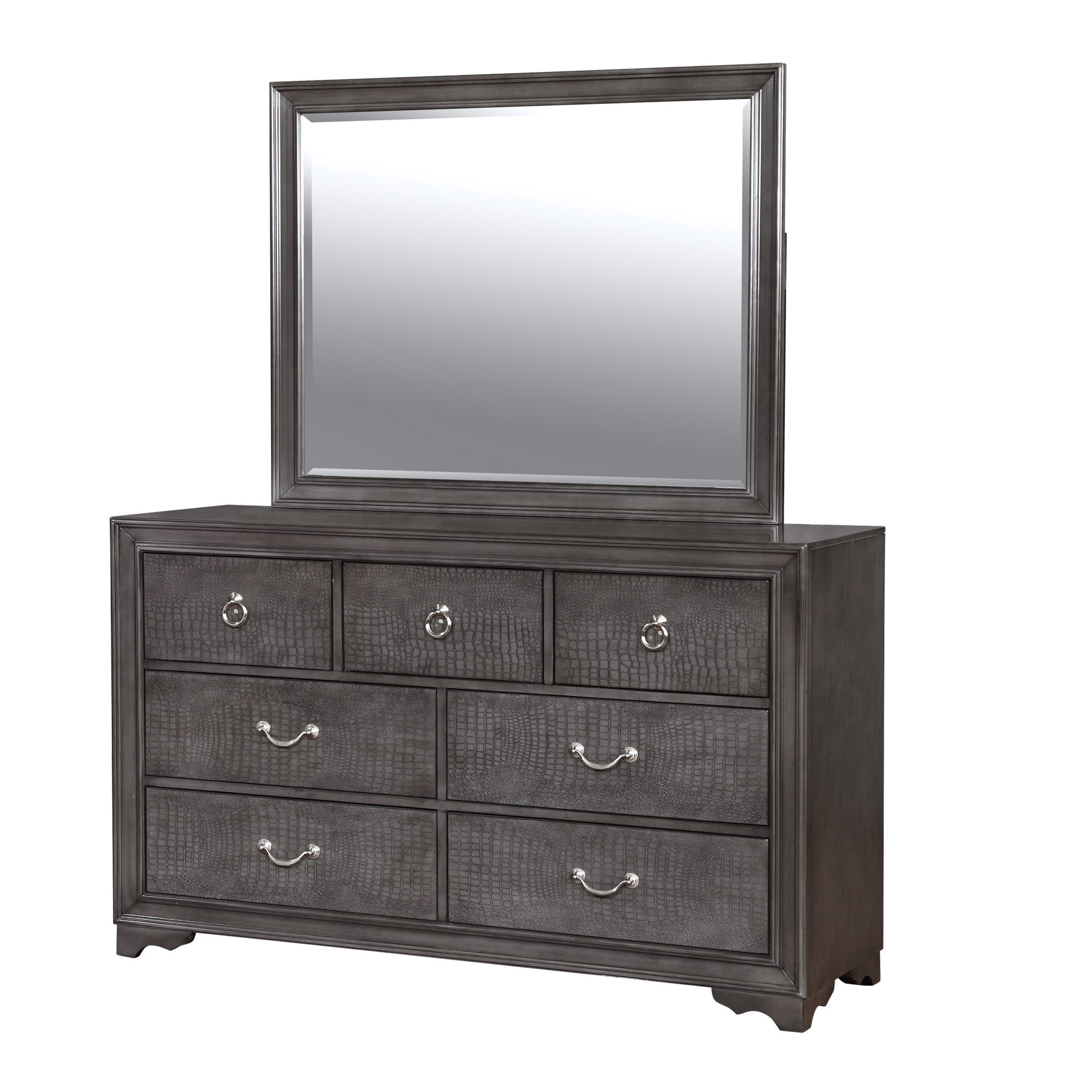 Avalon Furniture Glam Style Rectangular Dresser with Mirror Wayfair