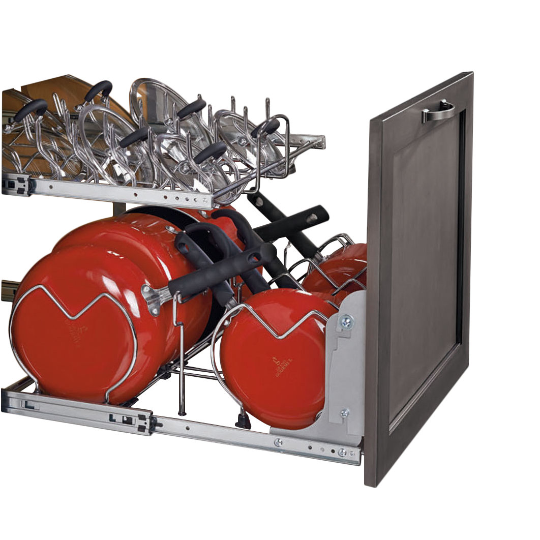 RevAShelf 21" x 22" 2 Tier Roll Out Cookware Organizer & Reviews Wayfair