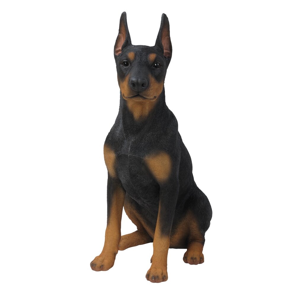 Hi-Line Gift Ltd. Sitting Doberman Pinscher Dog Statue & Reviews | Wayfair