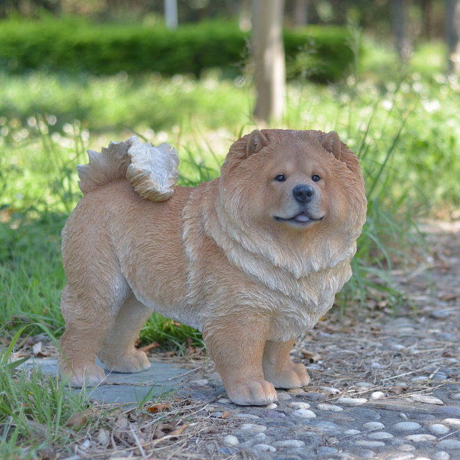 HiLine Gift Ltd. Standing Chow Chow Dog Statue & Reviews Wayfair