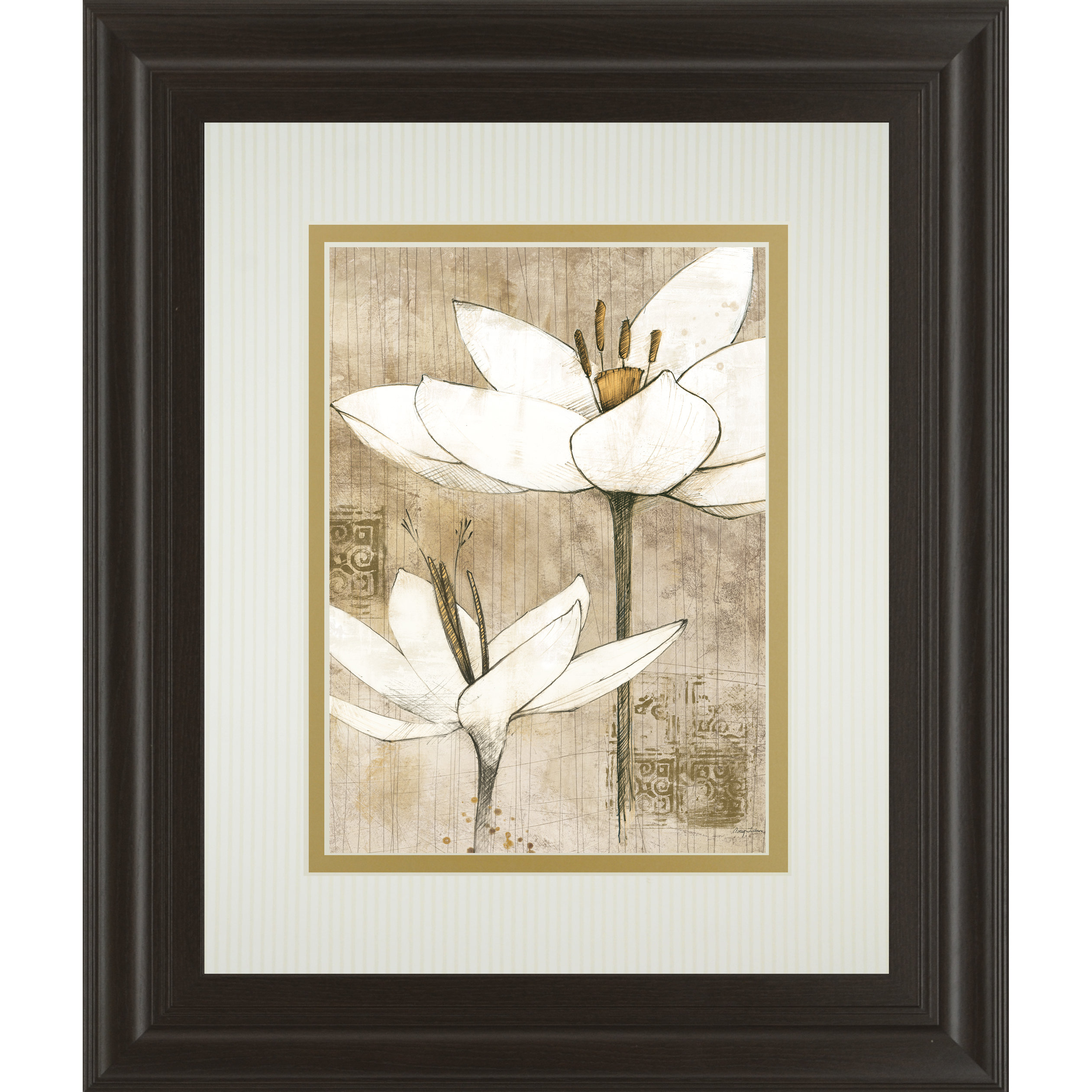 ClassyArtWholesalers Pencil Floral I by Avery Tillman Framed Painting