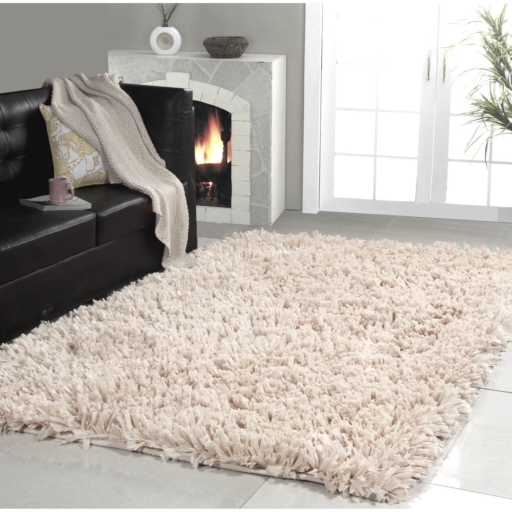 Affinity Linens Hand Woven Shag Taupe Area Rug & Reviews Wayfair