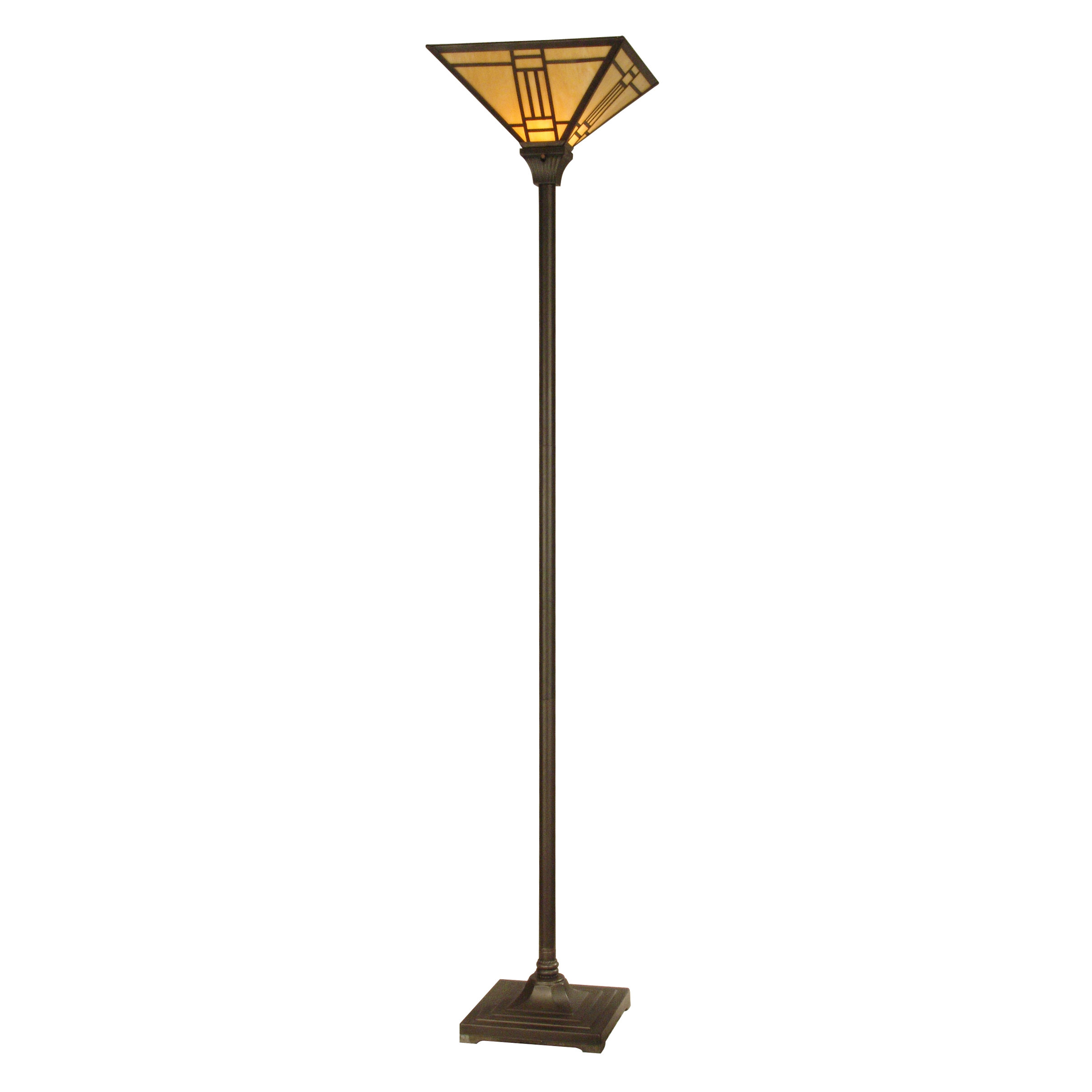 Dale Tiffany Noir Mission 71.25" Torchiere Floor Lamp & Reviews Wayfair