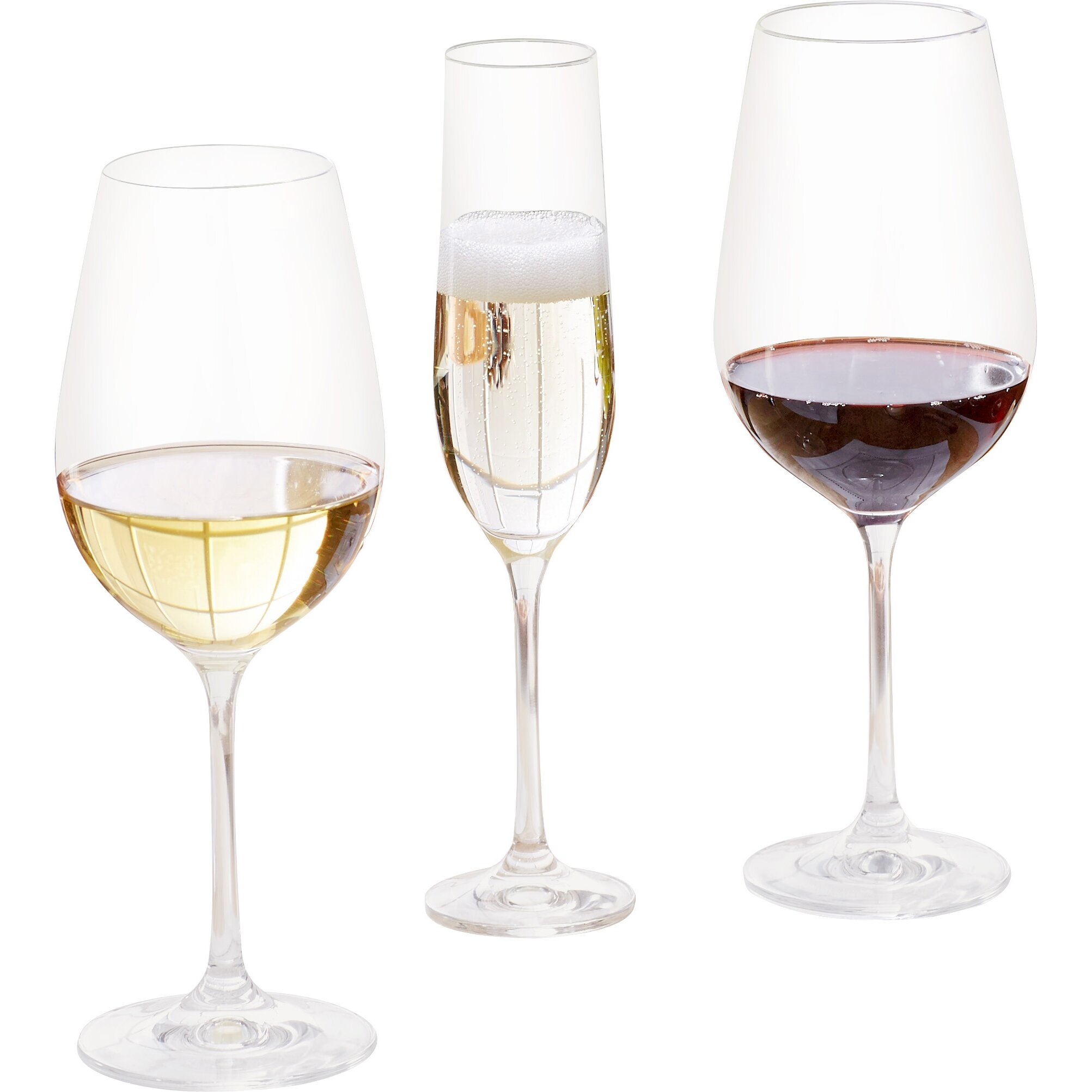 Wayfair Basics Wayfair Basics 18 Piece Wine & Champagne Glass Set ...