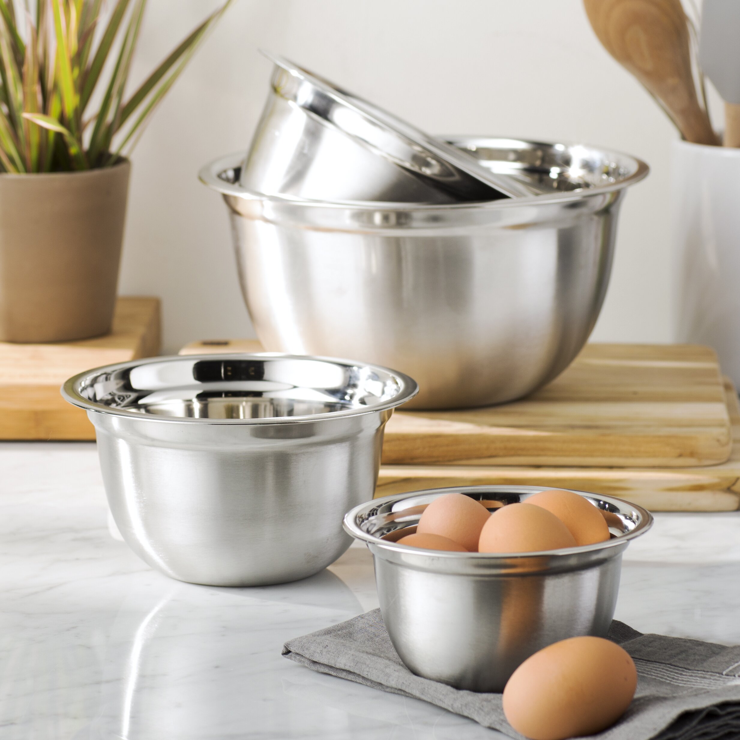 steel mixing bowl set