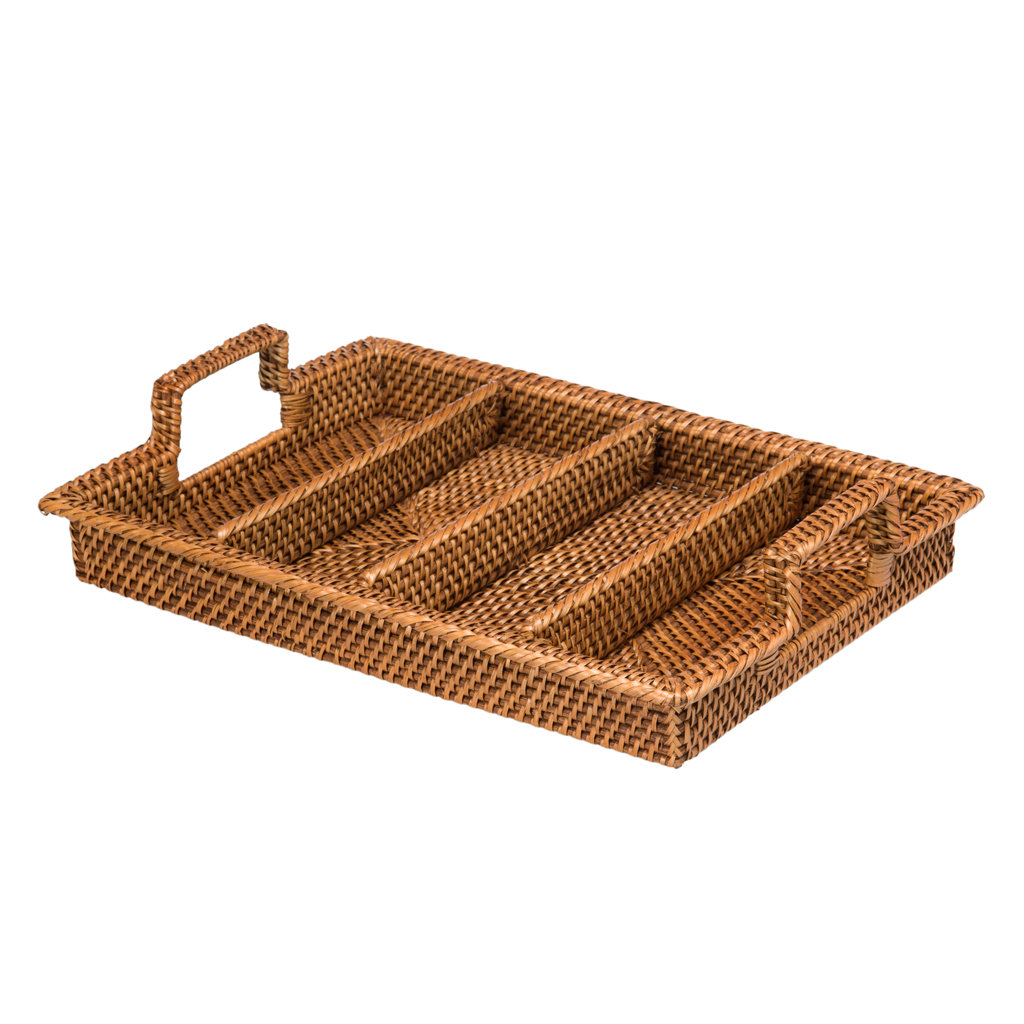 Kouboo Rattan Silverware Tray and Organizer & Reviews | Wayfair