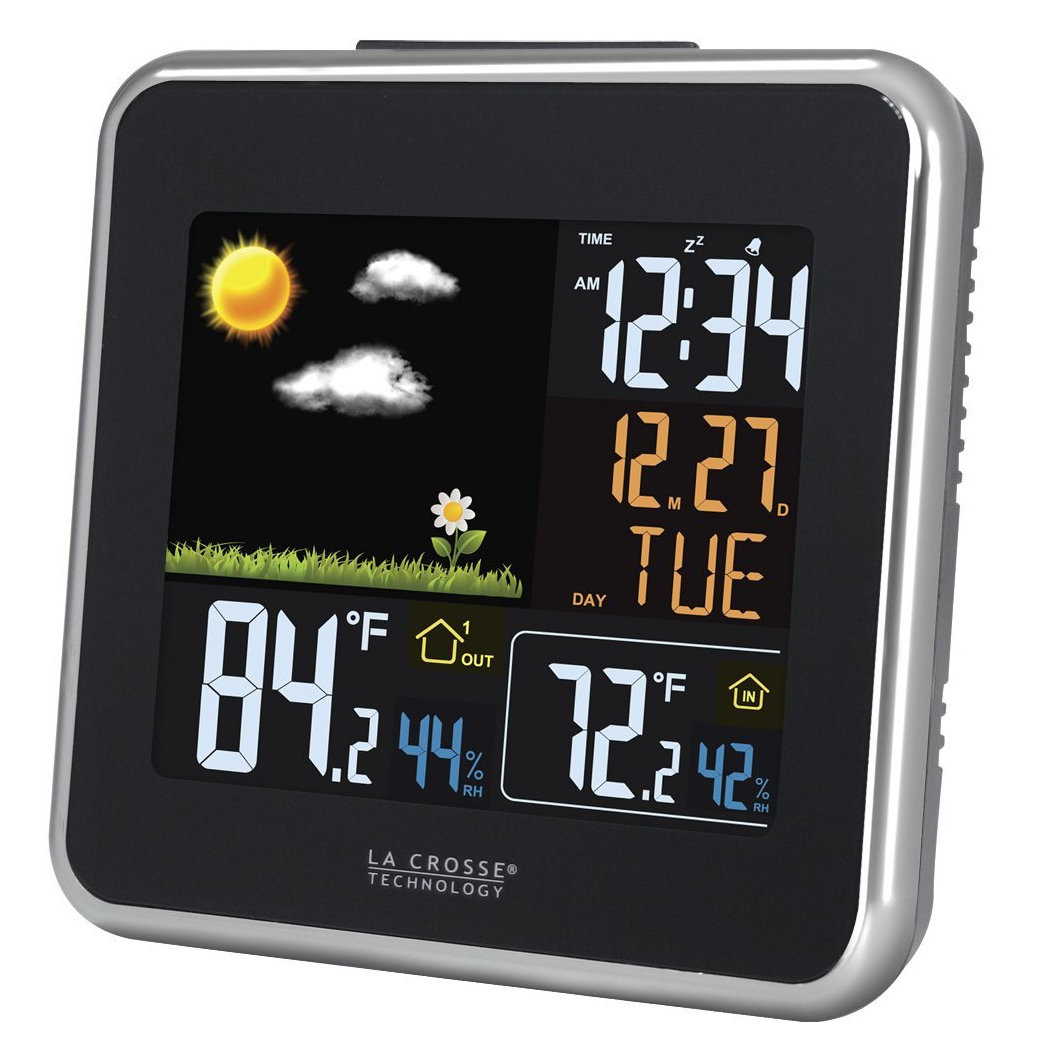 La Crosse Atomic Wireless Forecast Station Clock & Reviews Wayfair