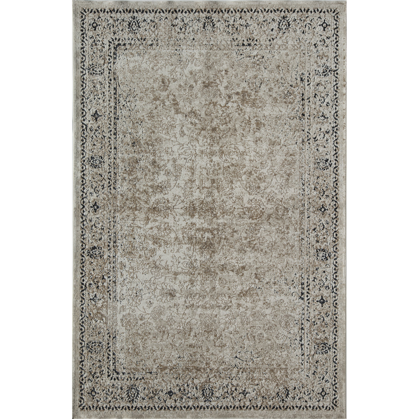 Rugs America Cambridge Cream/Black Area Rug Wayfair.ca