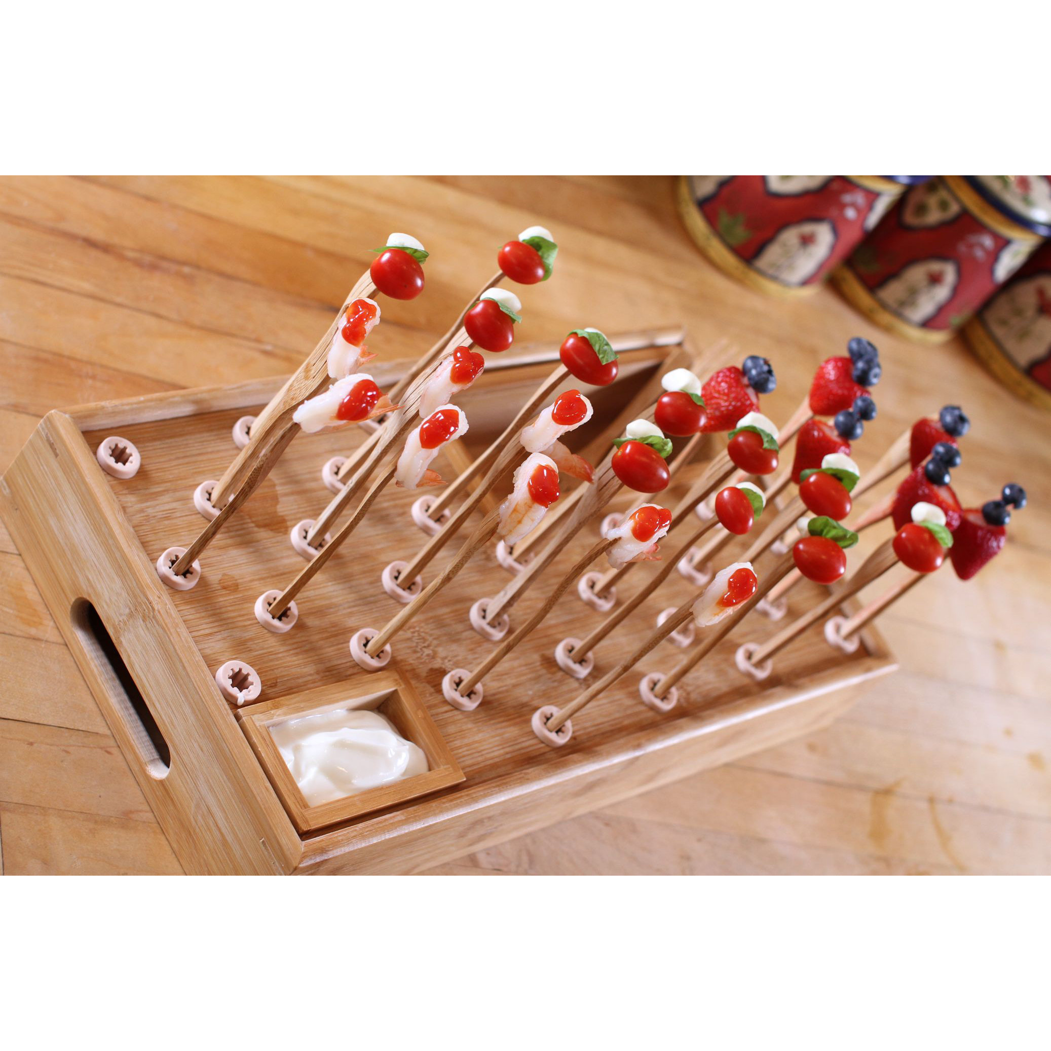 JA Marketing 30 Piece Bamboo Appetizer Serving Tray Set & Reviews Wayfair