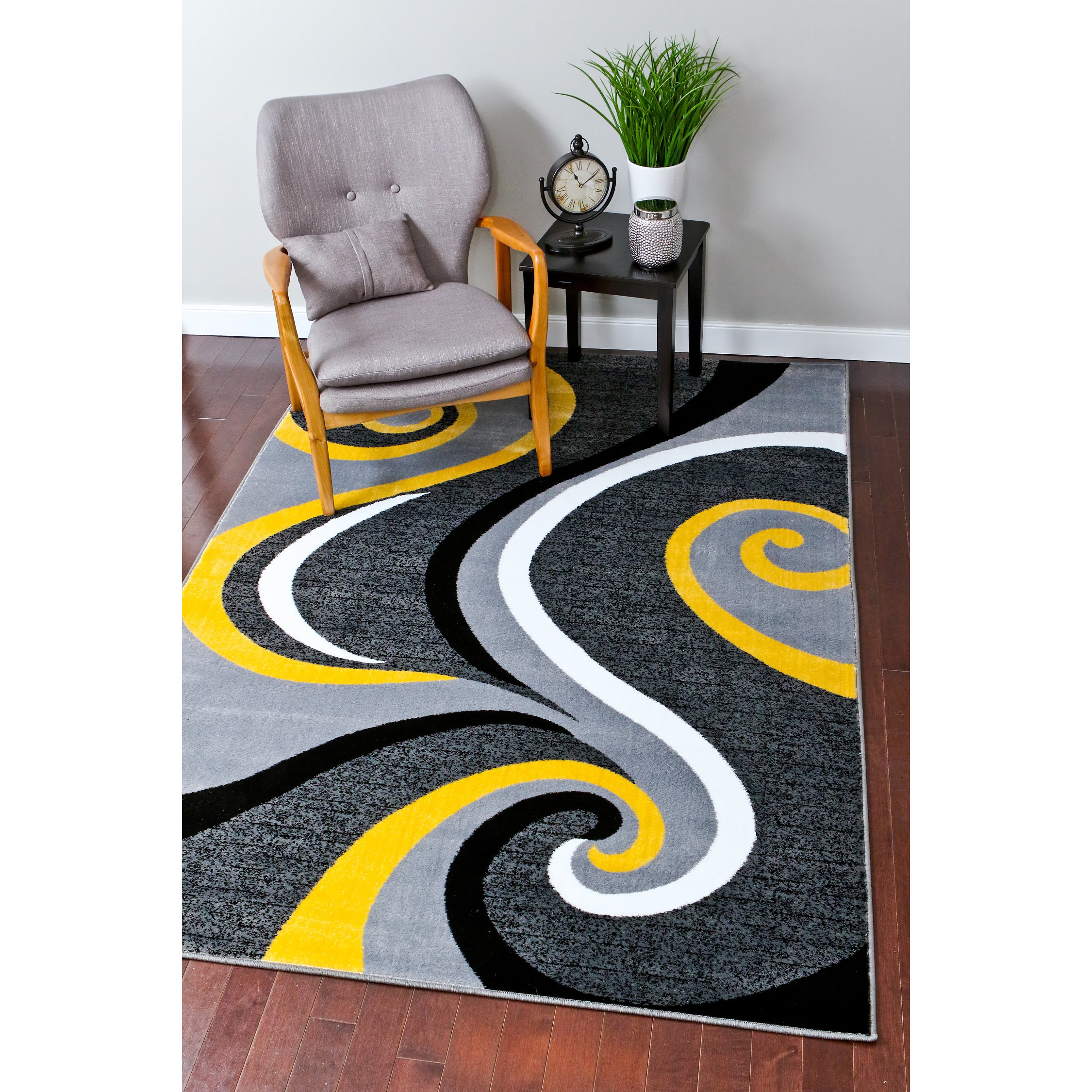 Persianrugs Modern Yellow Area Rug & Reviews Wayfair