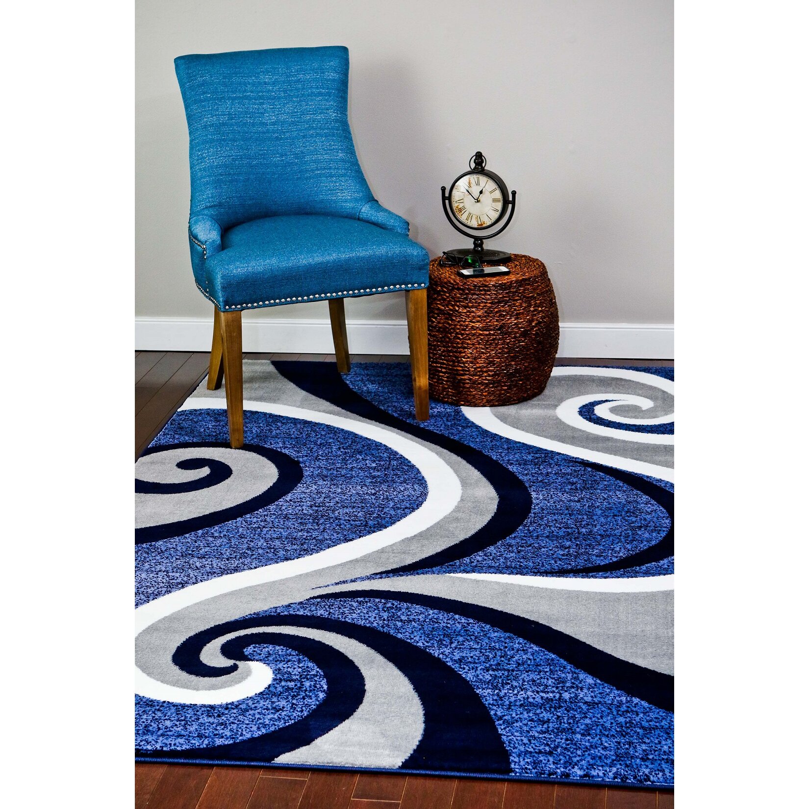 Persian Rugs Abstract Blue Area Rug Reviews Wayfair Ca   Abstract Blue Area Rug 0327 Blue 