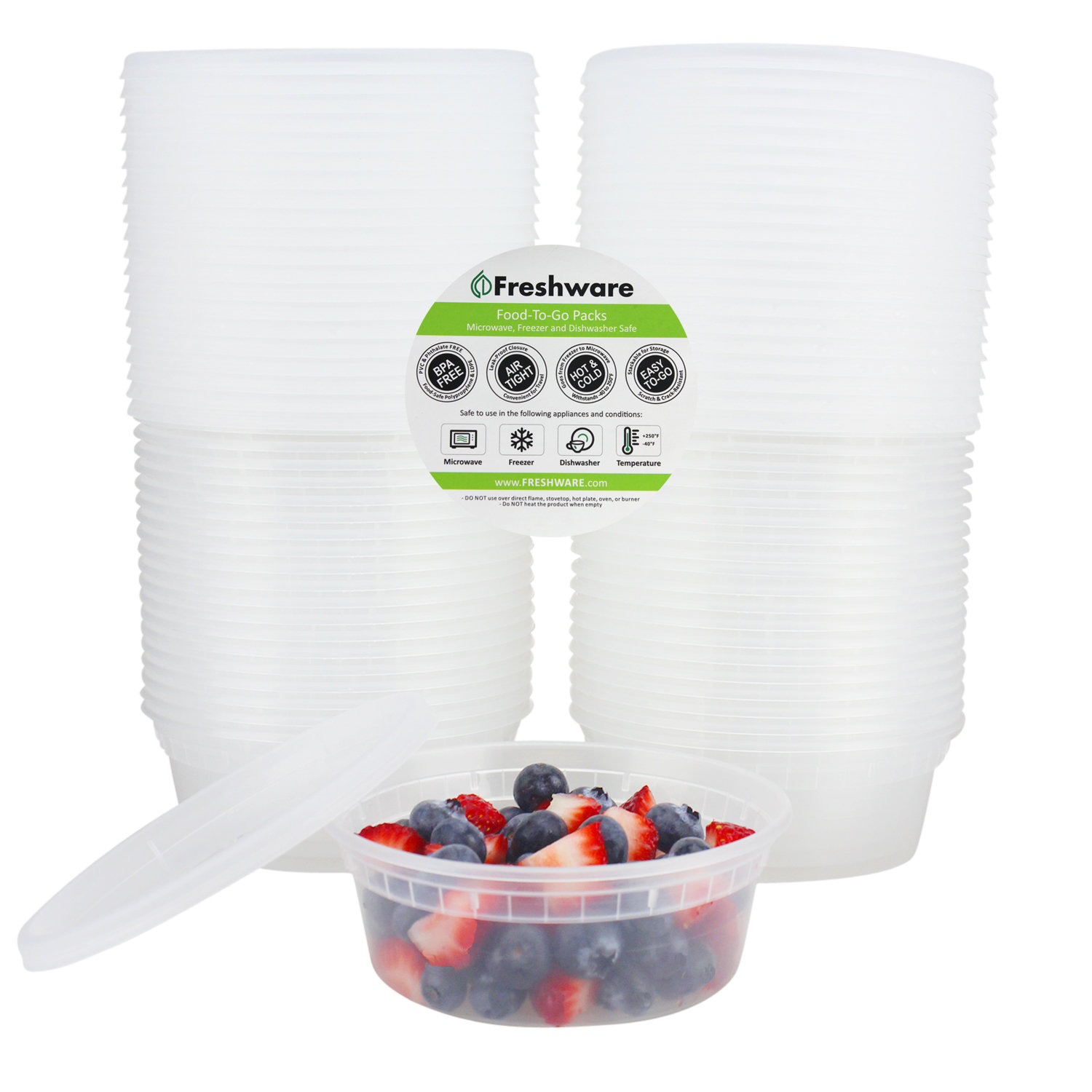 Freshware 8 Oz. Reusable To Go Food Containers Wayfair