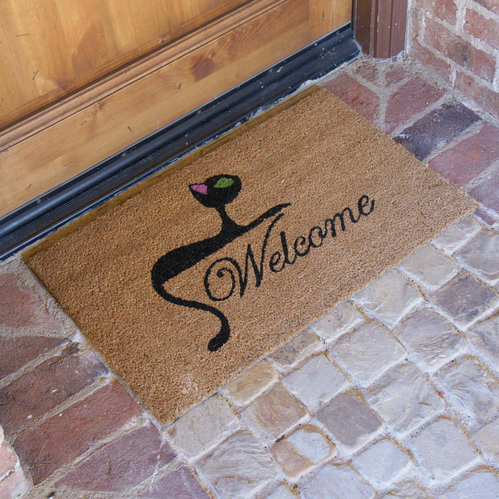 Rubber Cal Inc Kitty Cat Welcome Doormat Reviews Wayfair rubber-cal-inc-kitty-cat-welcome-doormat-reviews-wayfair