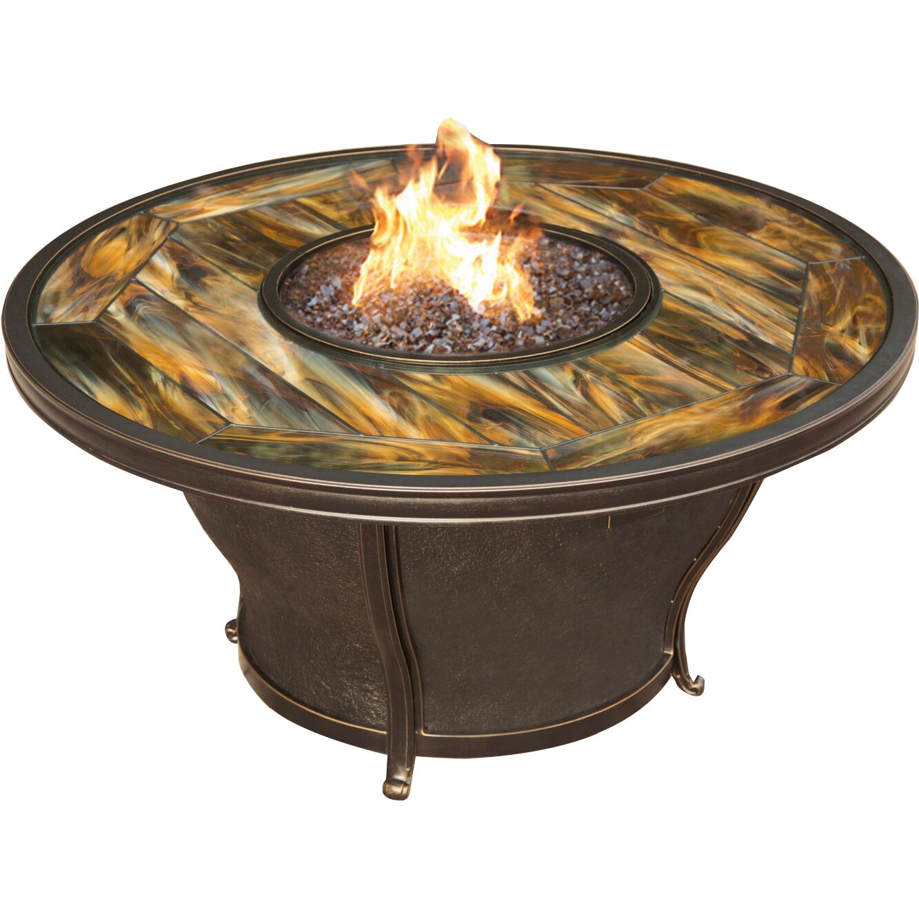 Tk Classics Stained Glass Gas Fire Pit Table Wayfair