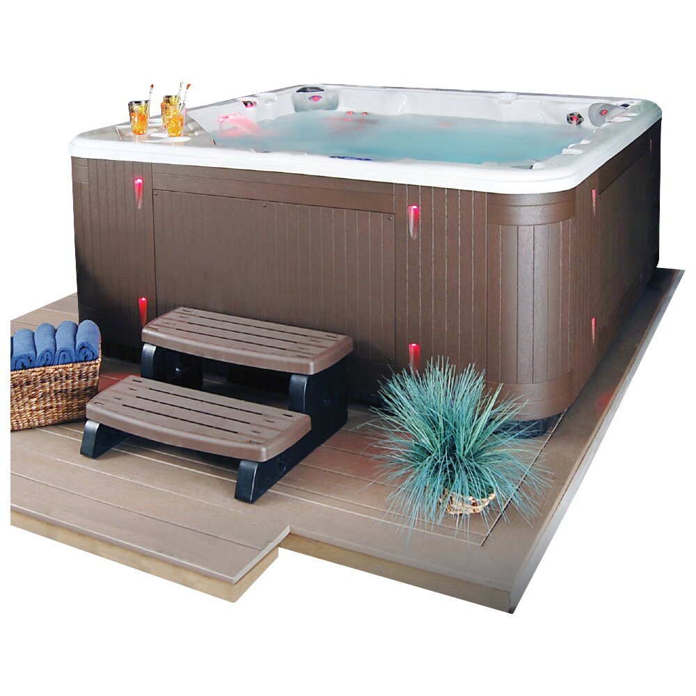 Starlight Hot Tubs 6-Person 50-Jet Western Star Spa with Waterfall ...