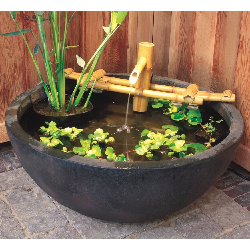 Aquascape Adjustable Pouring Bamboo Fountain with Pump 78014