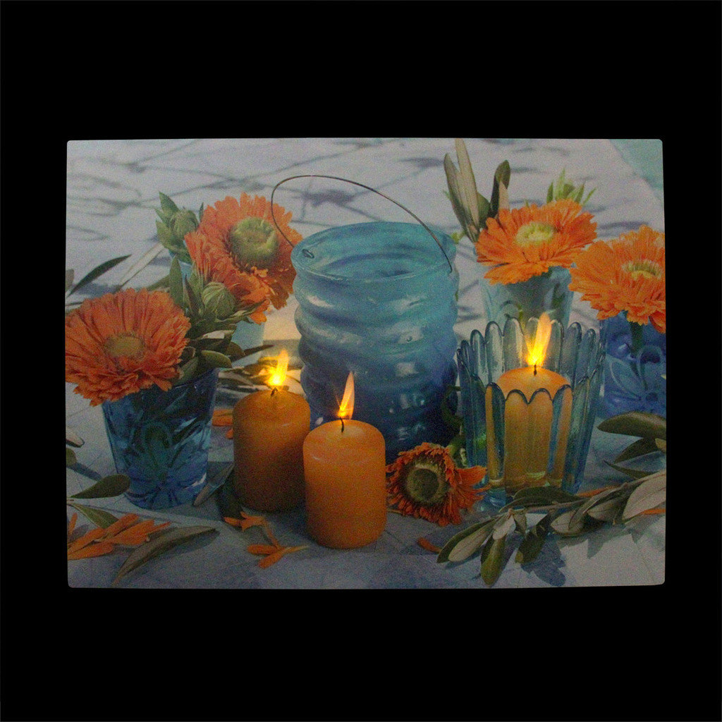 Northlight Lighted Candle and Flower Scene Photographic Print on Canvas & Reviews Wayfair