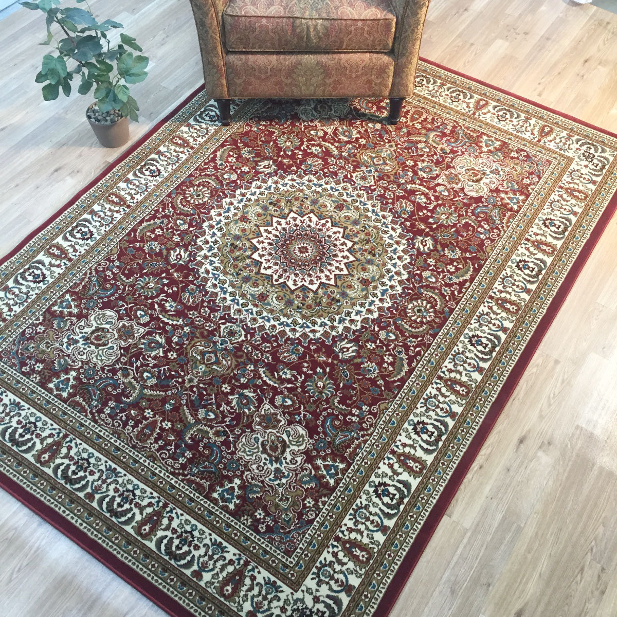 Rugnur Lush Maxy Home 1MillionPoint Persian Medallion Traditional Red
