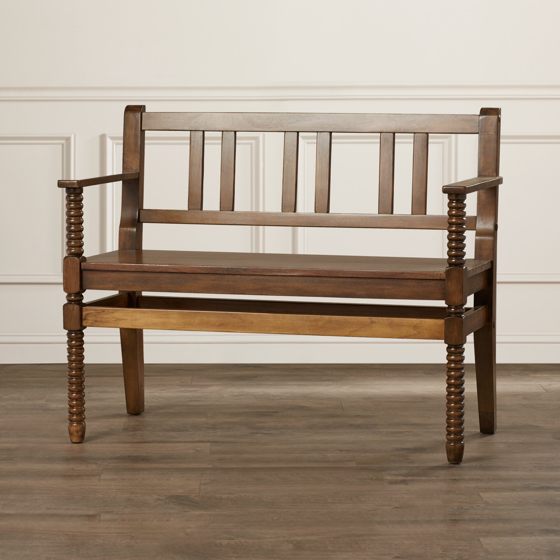 Darby Home Co Heisler Wood Storage Entryway Bench