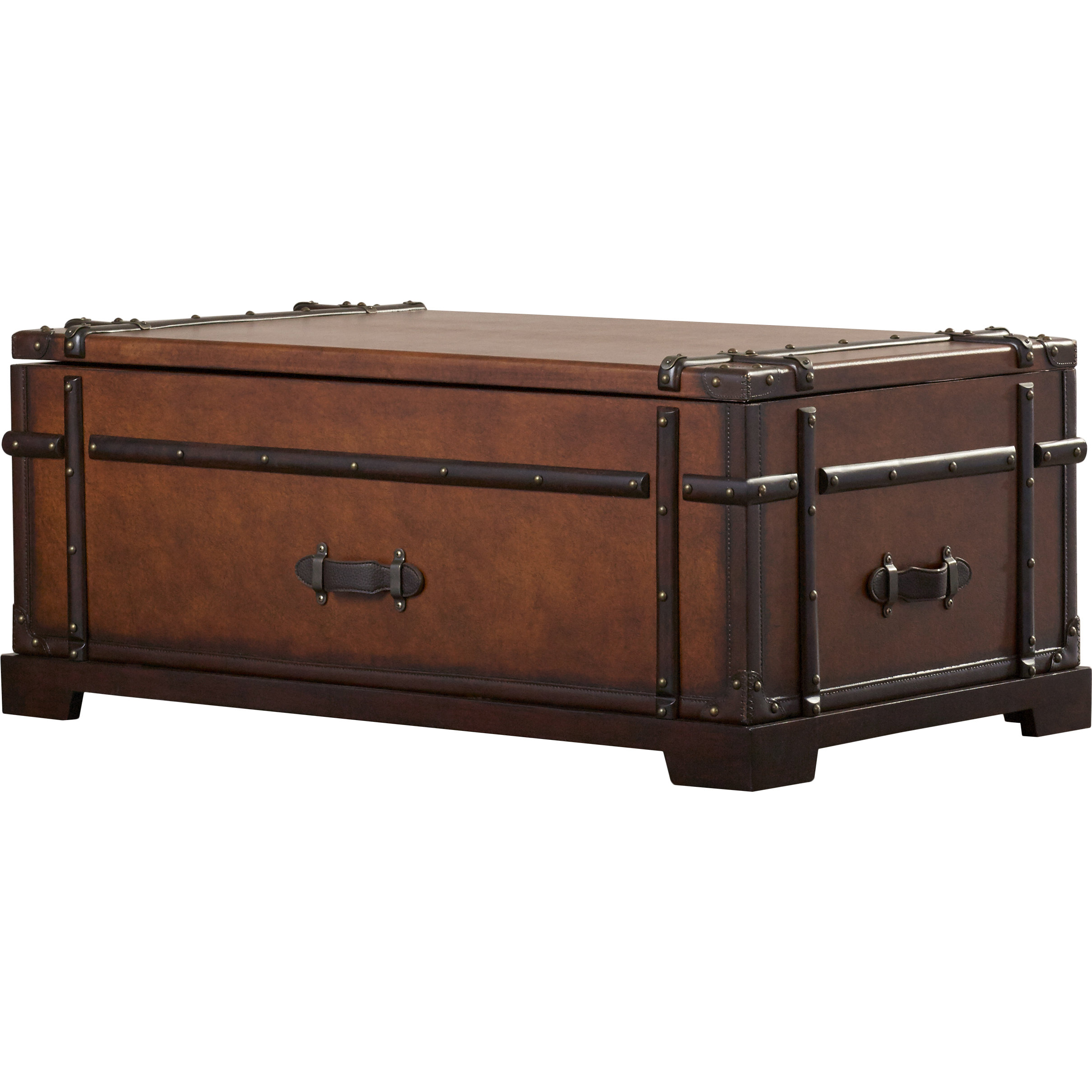 Darby Home Co Delavan Steamer Coffee Table Trunk with Lift ...