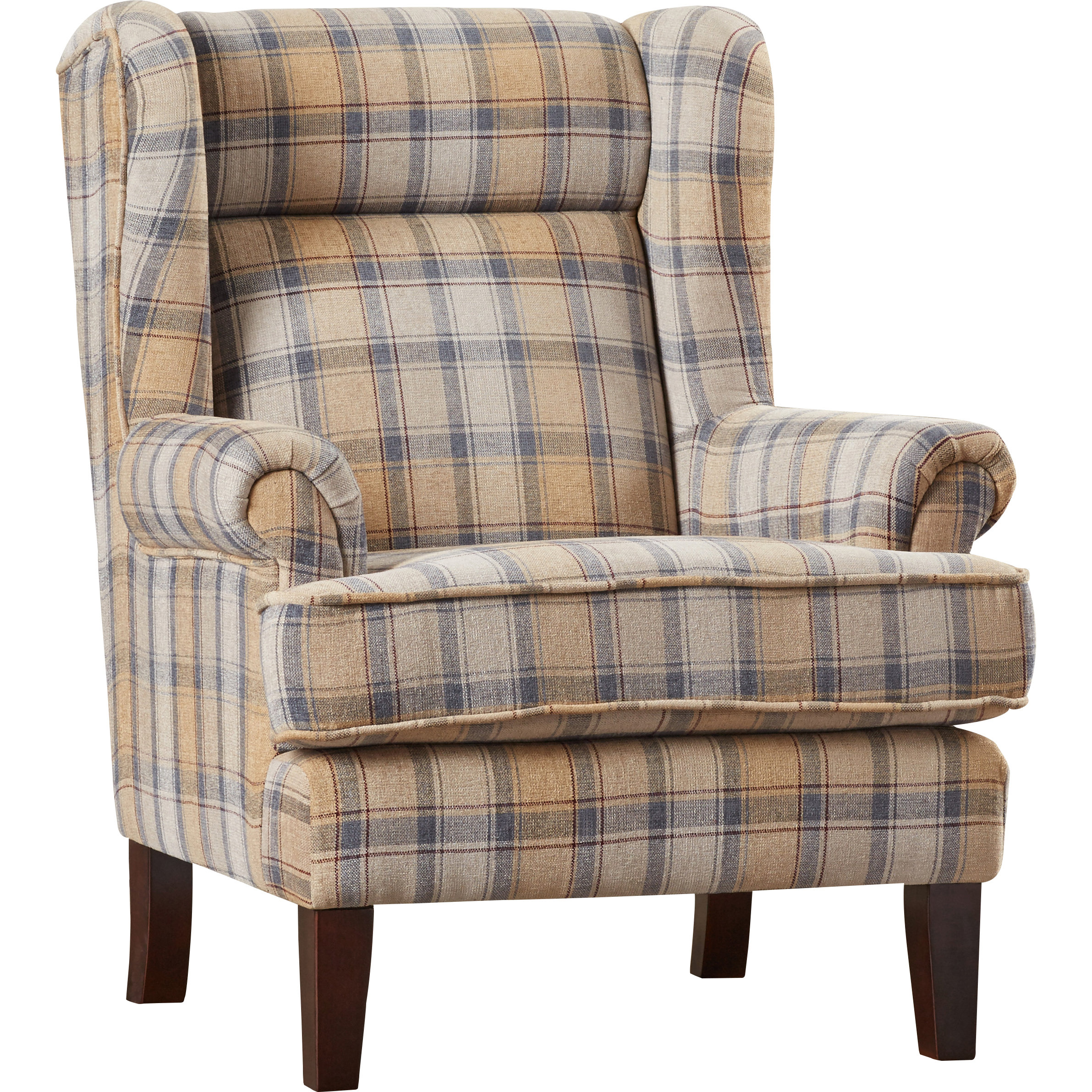 Darby Home Co Finley Plaid Print Wingback Chair Wayfair