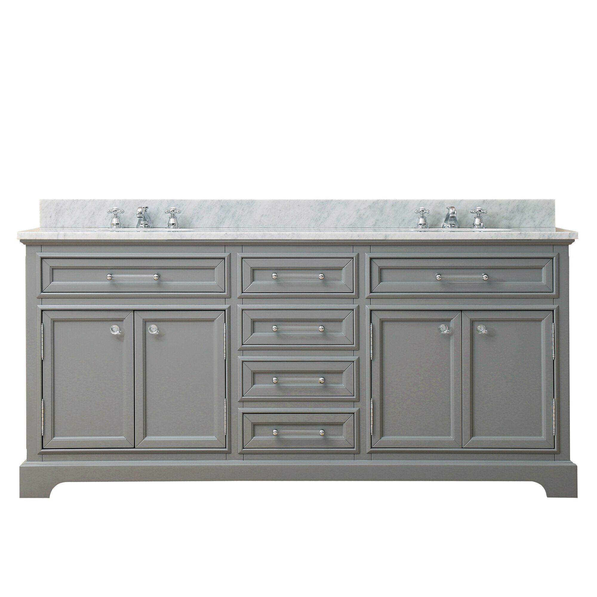 Darby Home Co Colchester 72 Double Sink Bathroom Vanity Set Grey And Reviews Wayfair 0575
