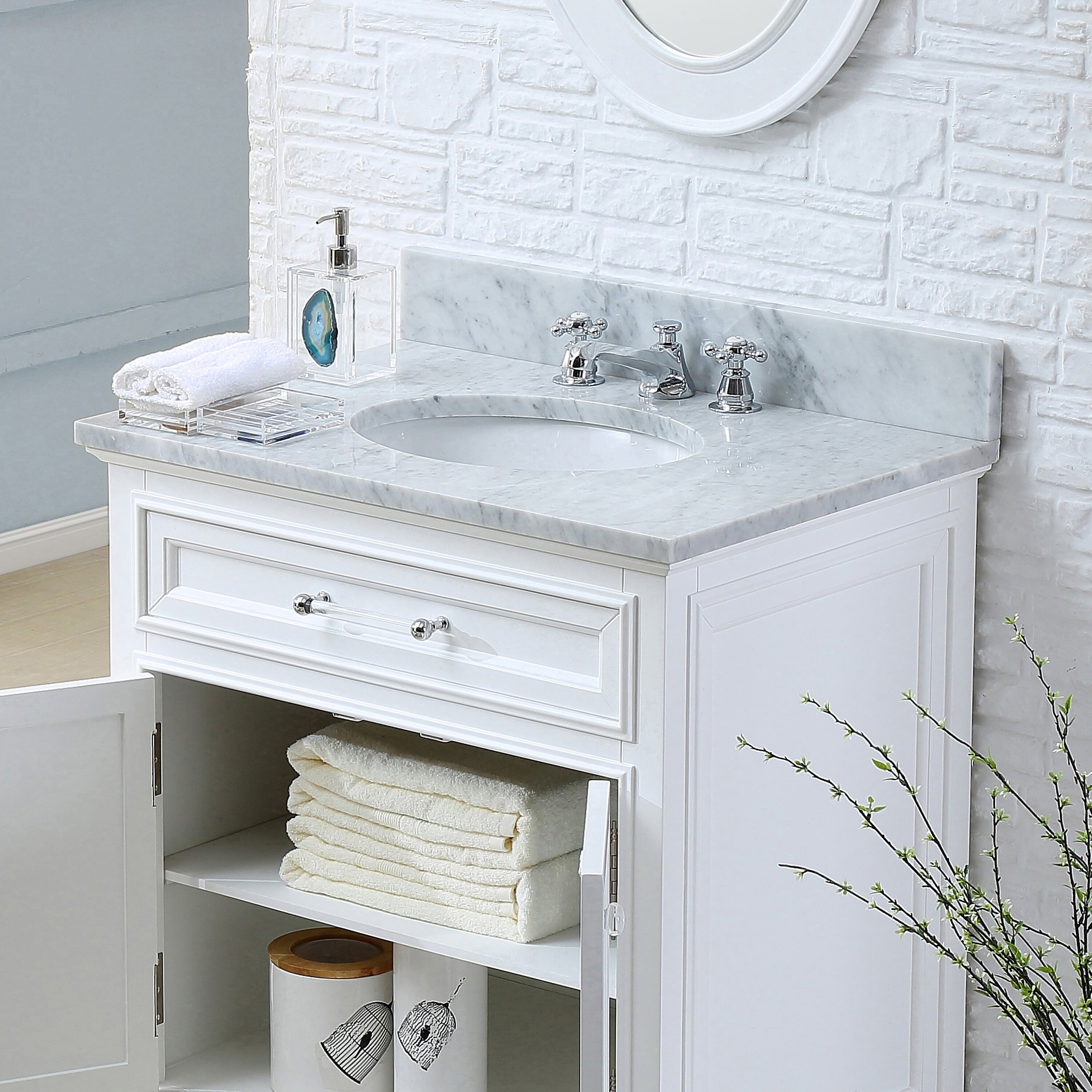 Darby Home Co Colchester 30 Single Sink Bathroom Vanity Set White And Reviews Wayfair 1172