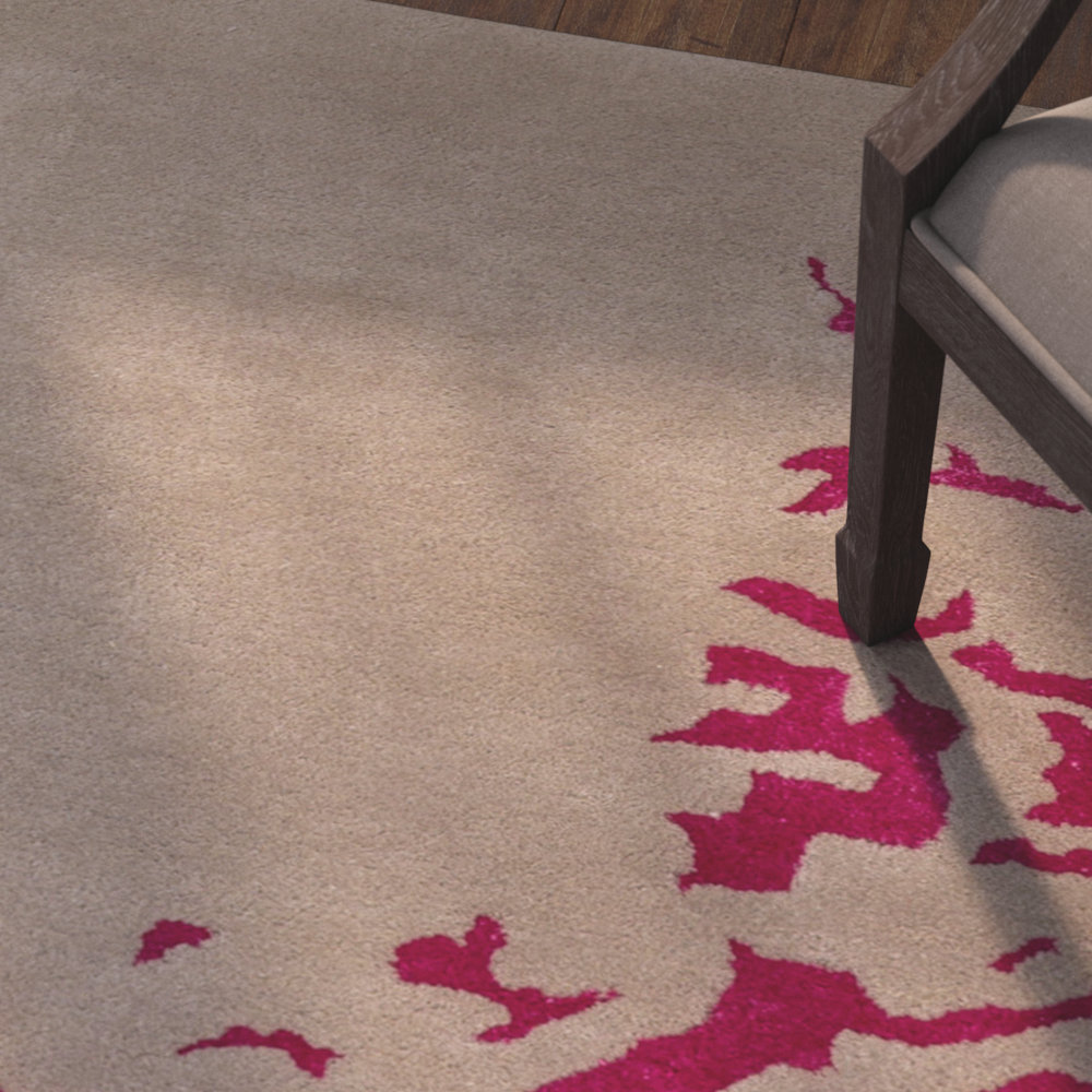 Darby Home Co Bourbonnais Hand Tufted Pink/Gray Area Rug Wayfair